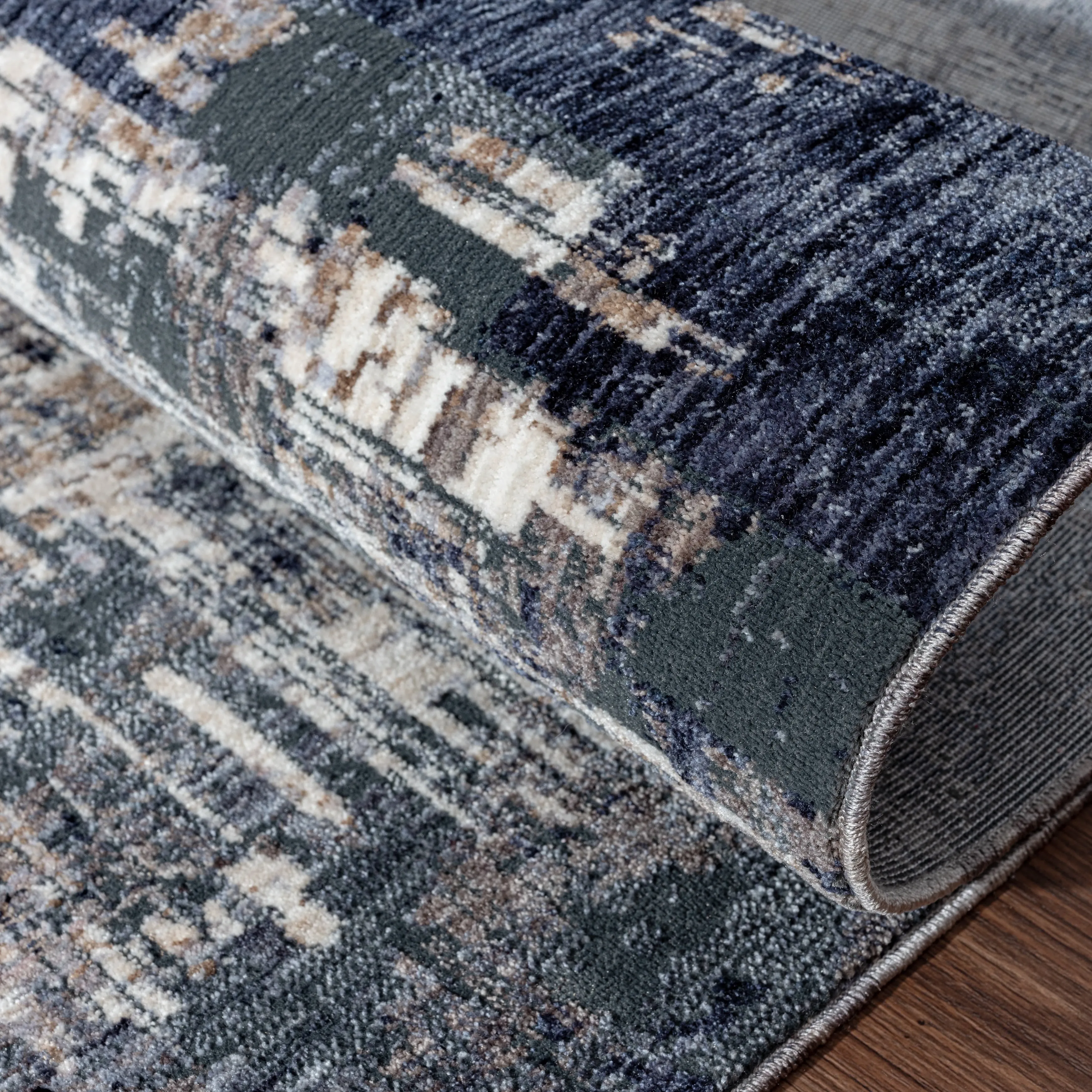 Midnight Abstract Area Rug