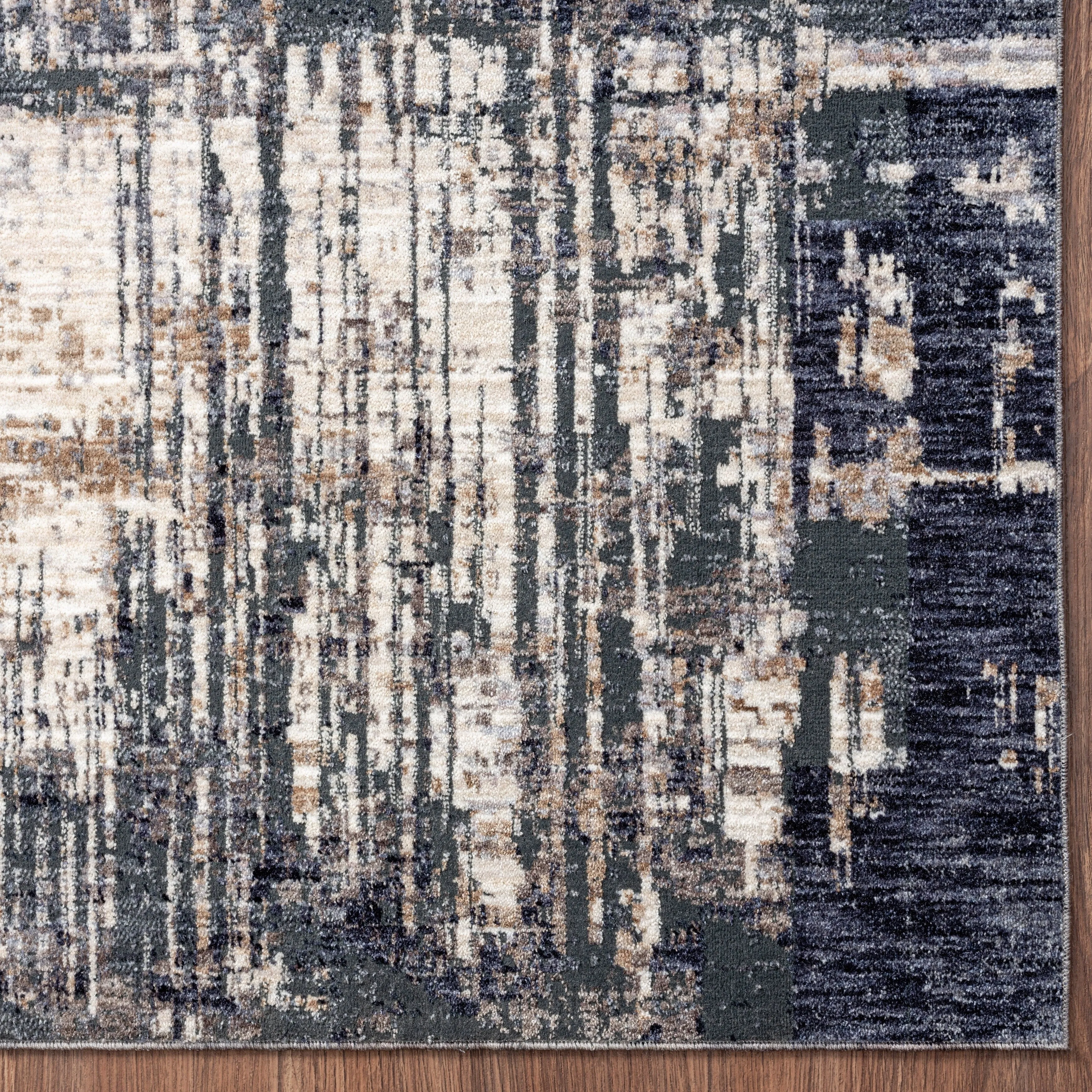 Midnight Abstract Area Rug