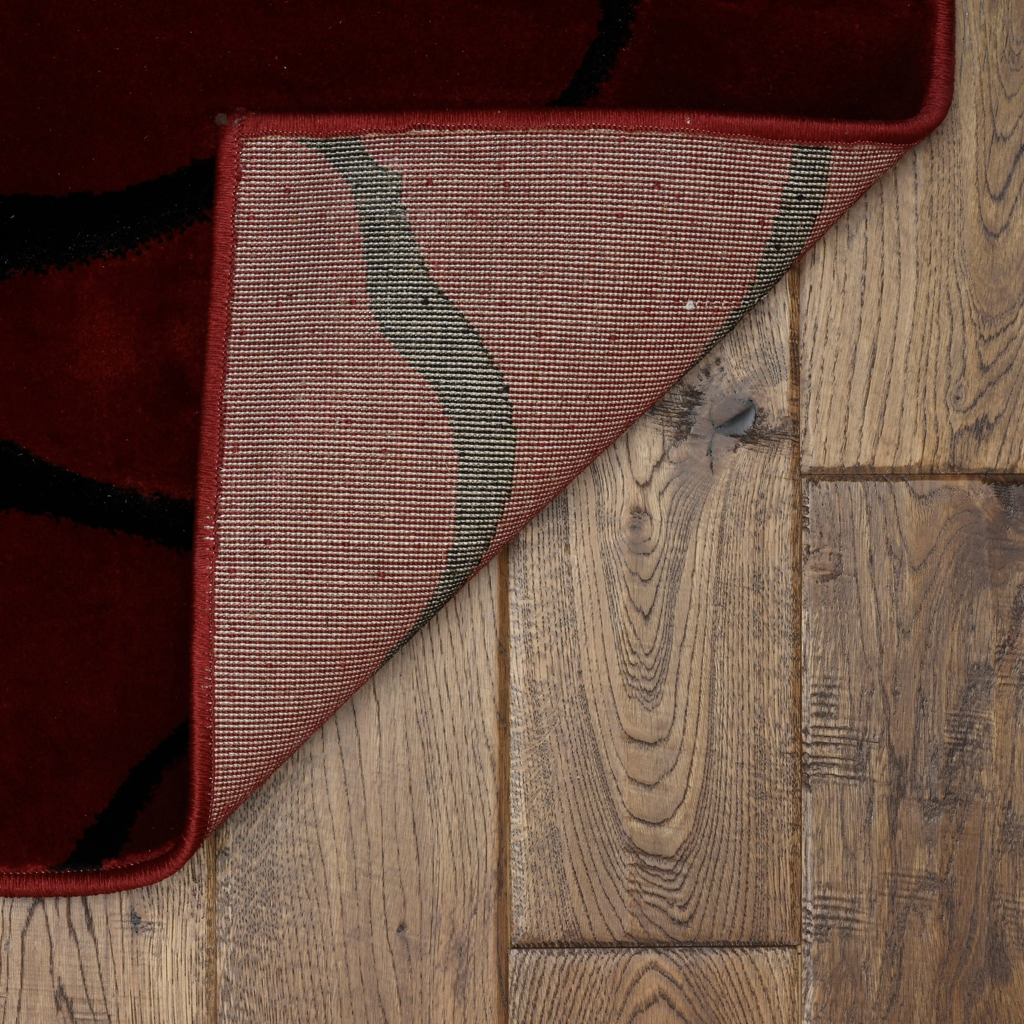 Milan Garnet/Black Floral Area Rug