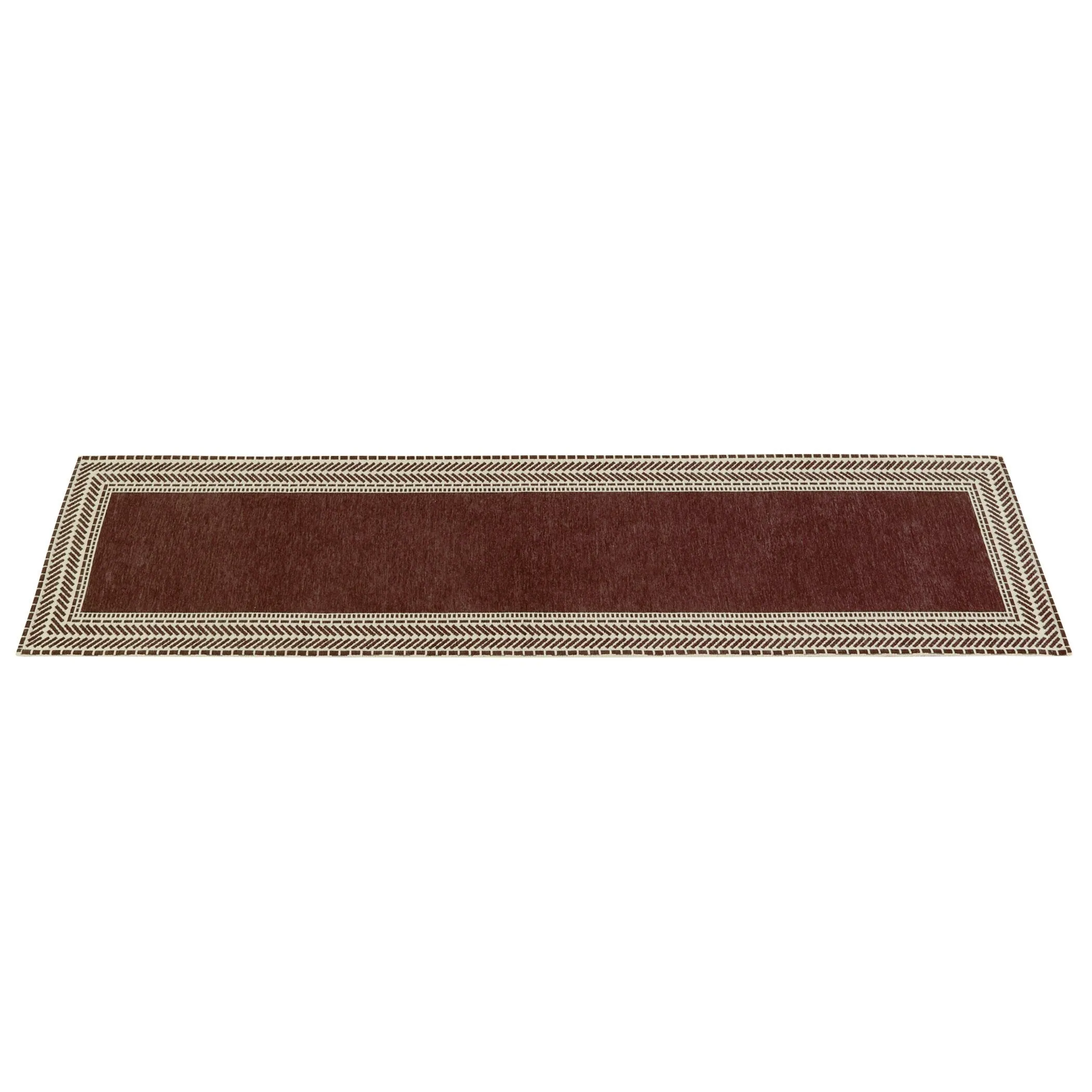Modern Border Chenille Accent Rug