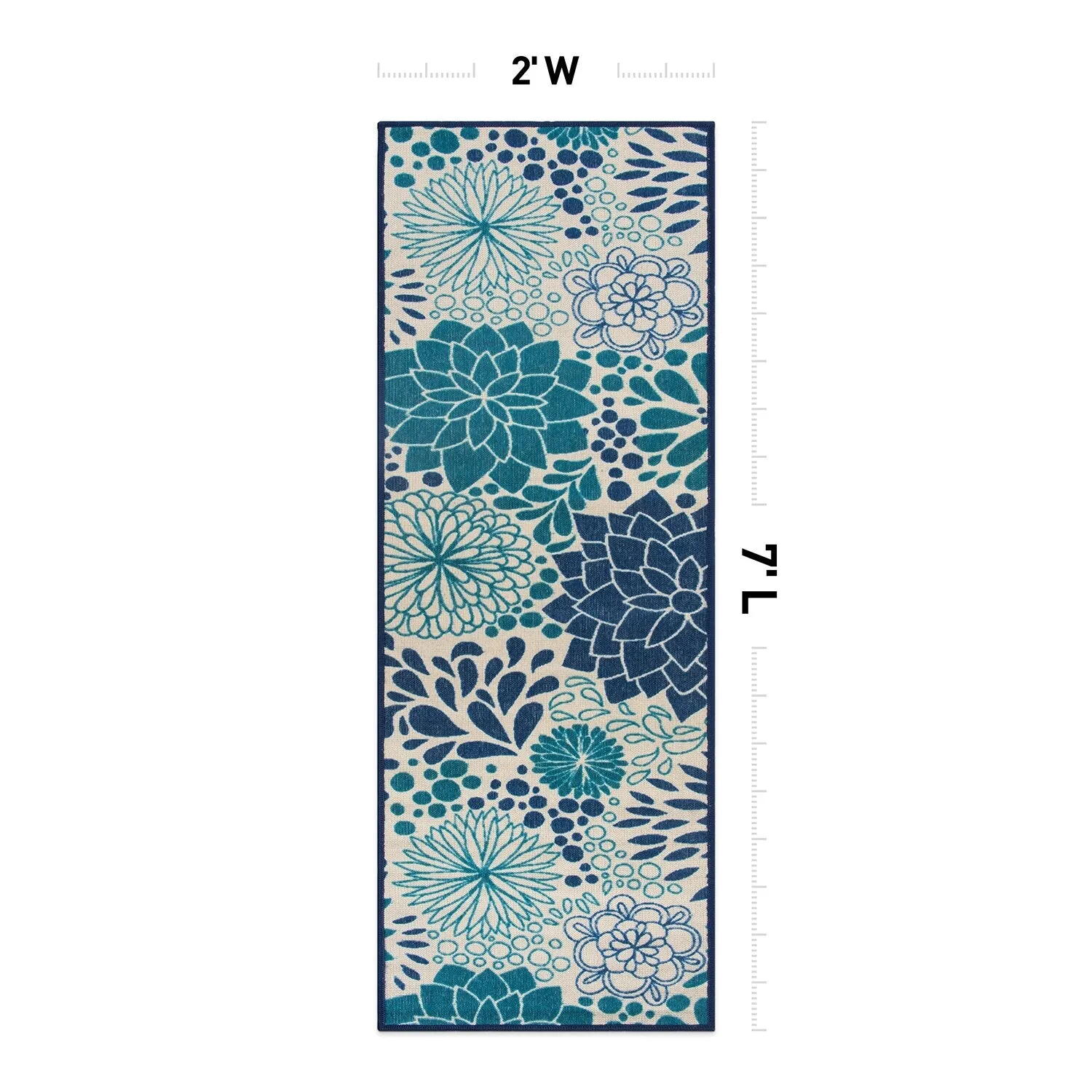 Modern Floral Circles Flatweave Indoor/Outdoor Area Rug
