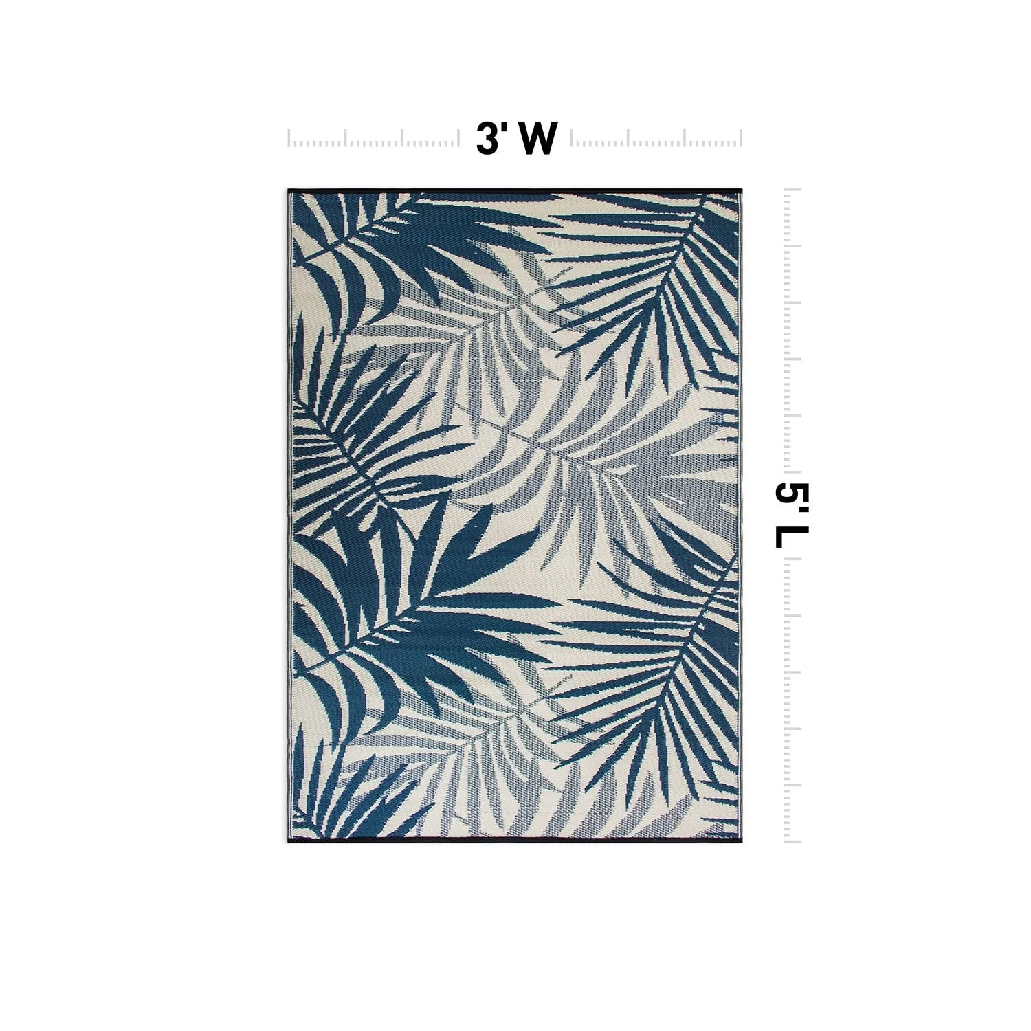 Modern Floral Reversible Plastic Outdoor Rugs