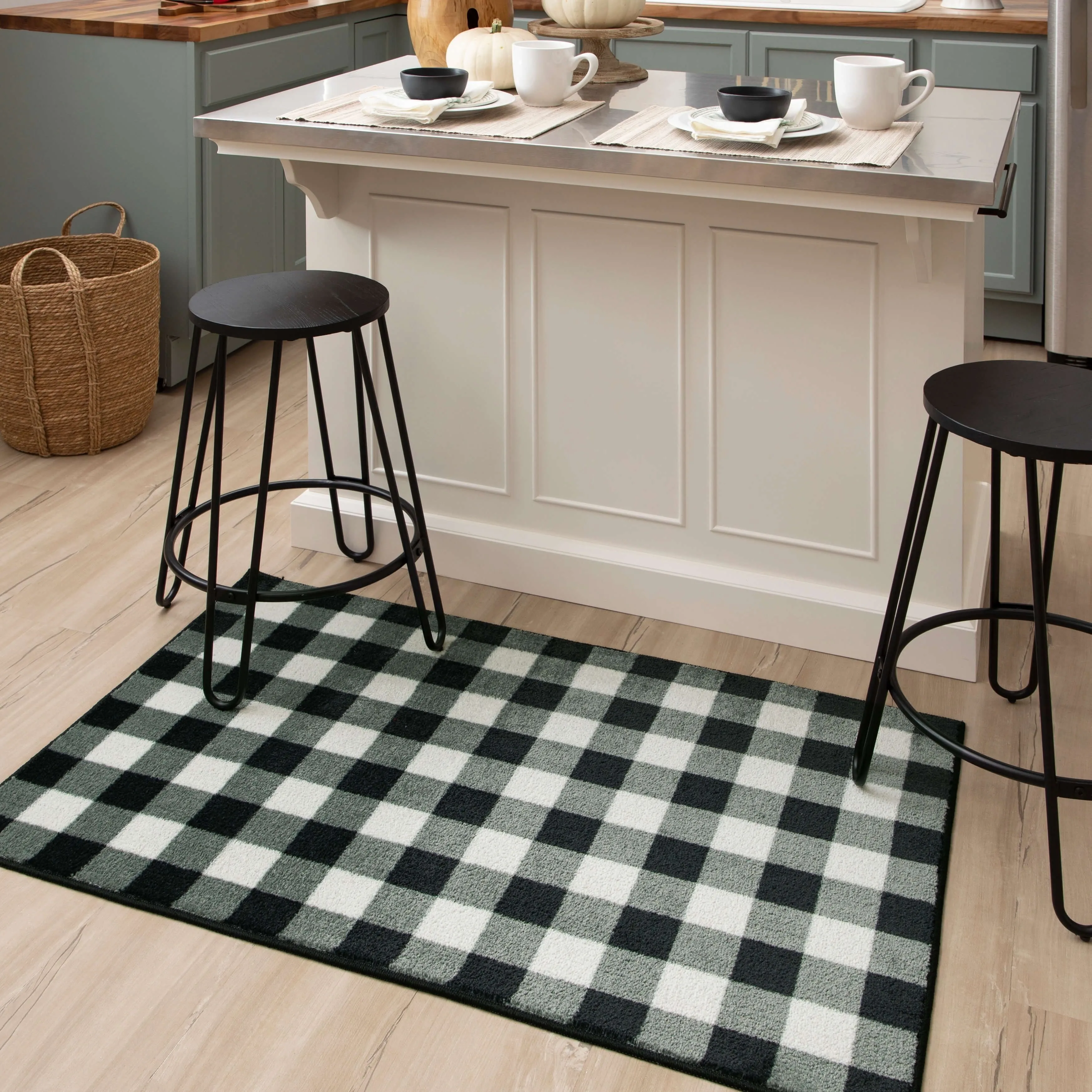 Mohawk Home Black Buffalo Check Mat