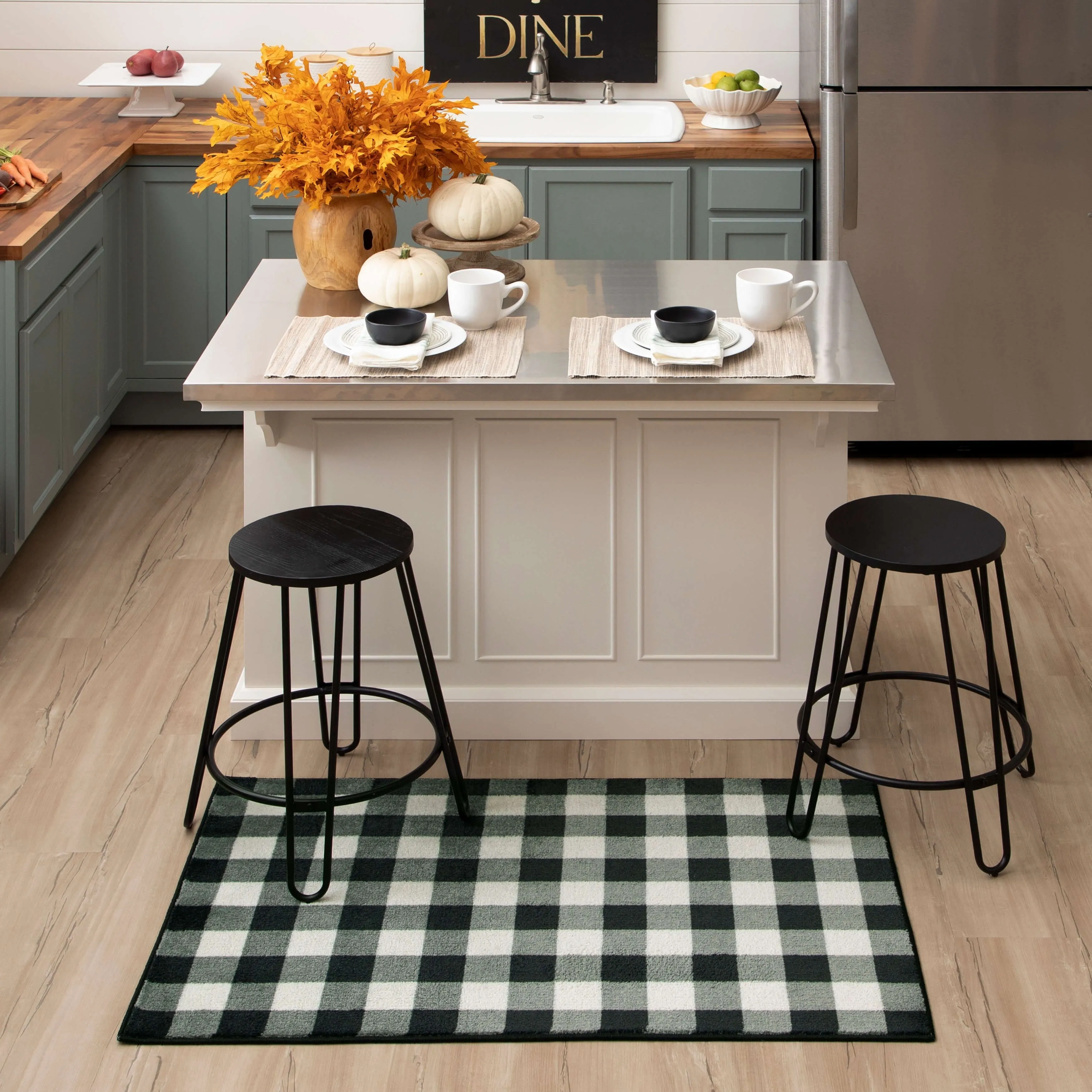 Mohawk Home Black Buffalo Check Mat