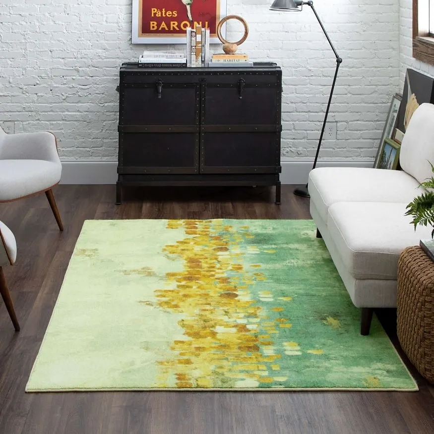 Mohawk Home Dancing Stars Neutral Abstract Watercolor Area Rug
