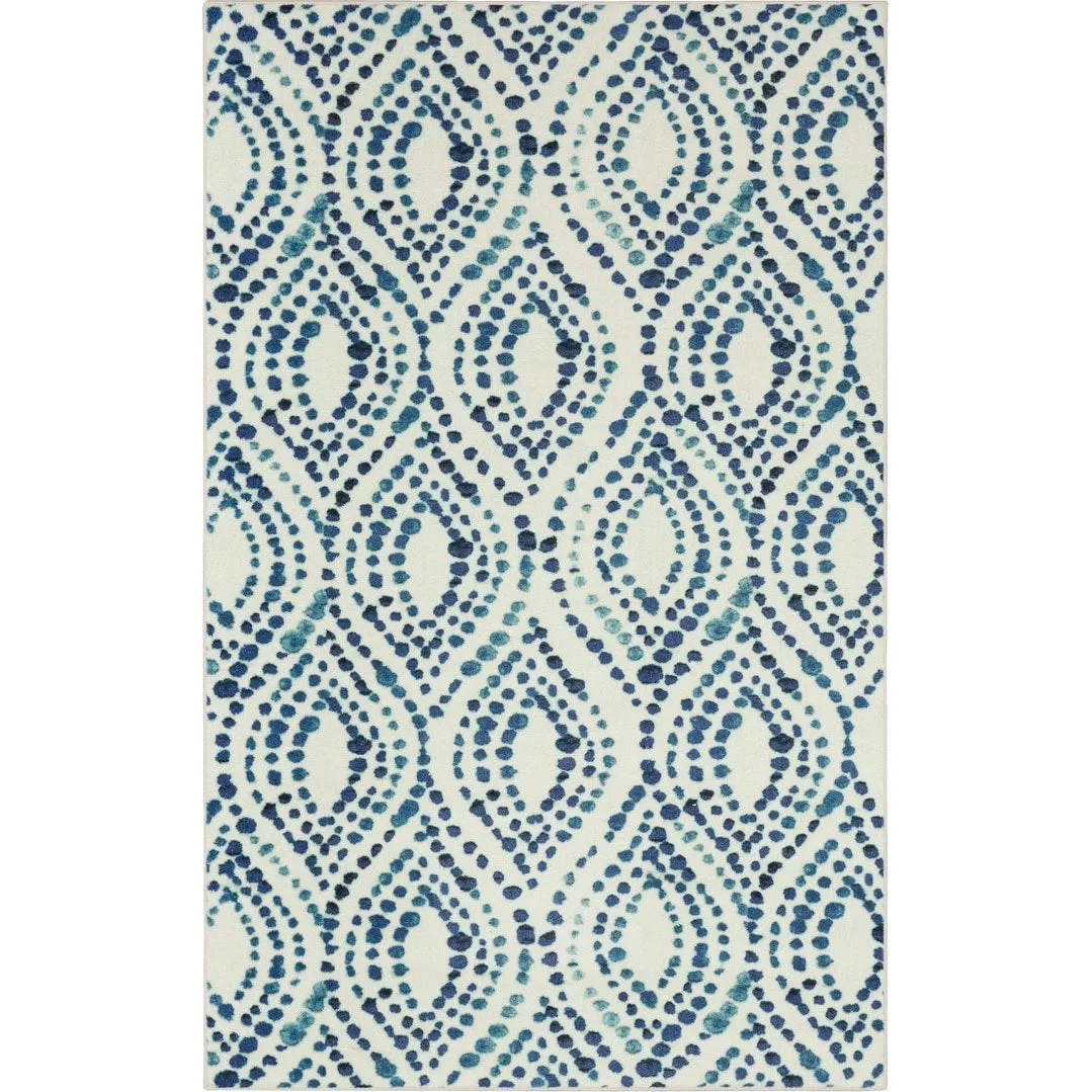 Mohawk Home Dotted Navy Ogee Area Rug