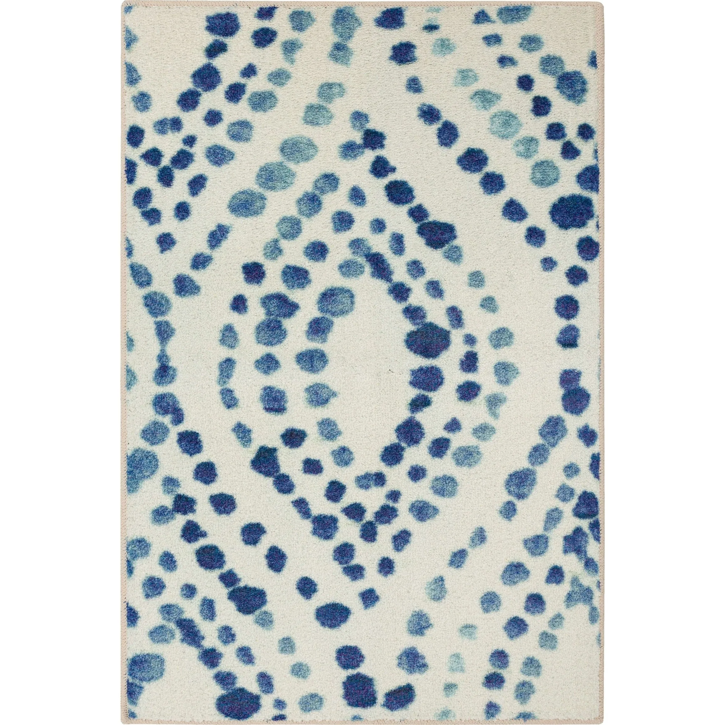 Mohawk Home Dotted Navy Ogee Area Rug