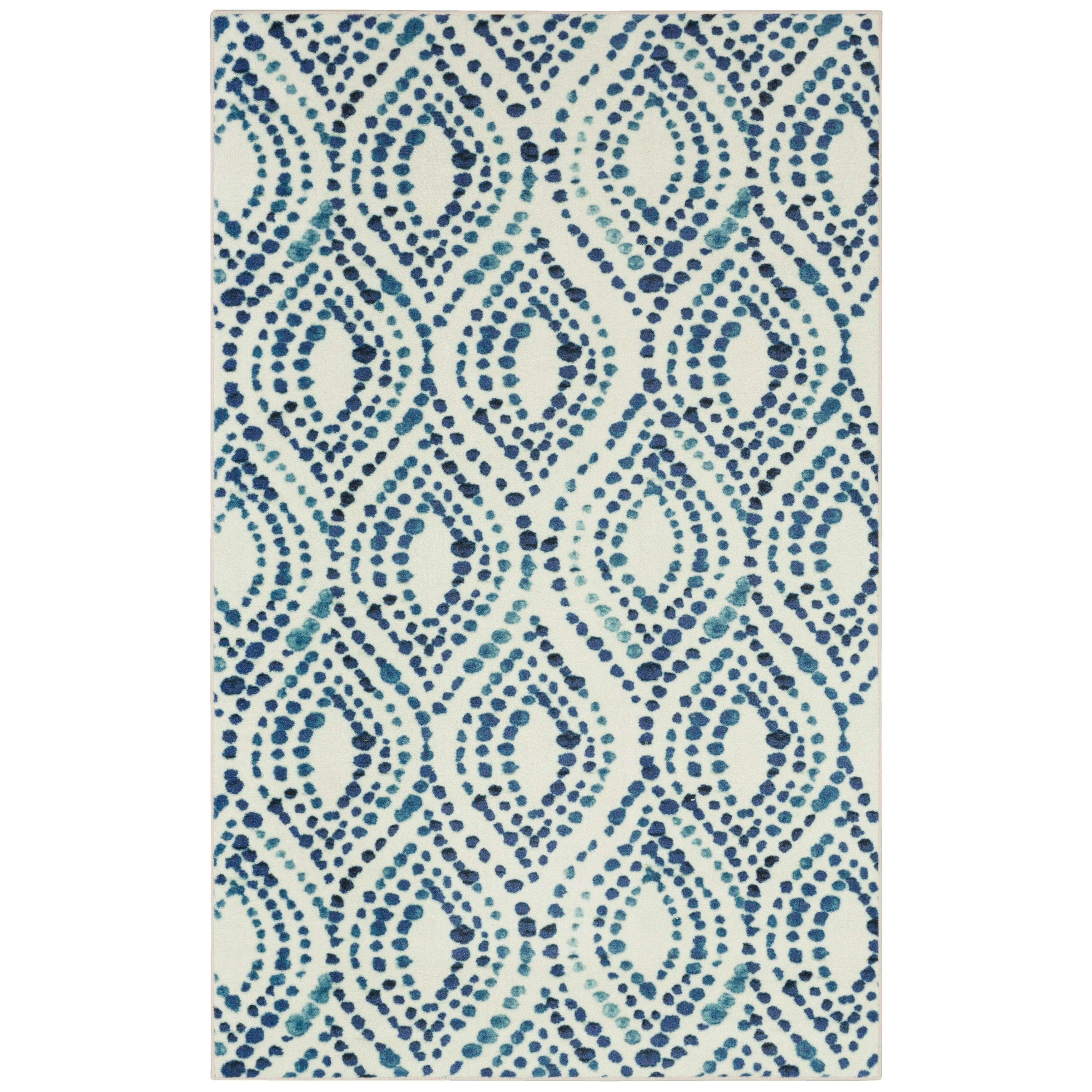 Mohawk Home Dotted Navy Ogee Area Rug