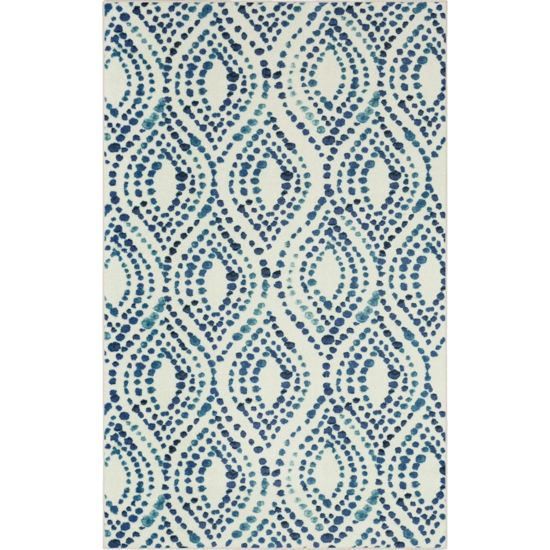 Mohawk Home Dotted Navy Ogee Area Rug