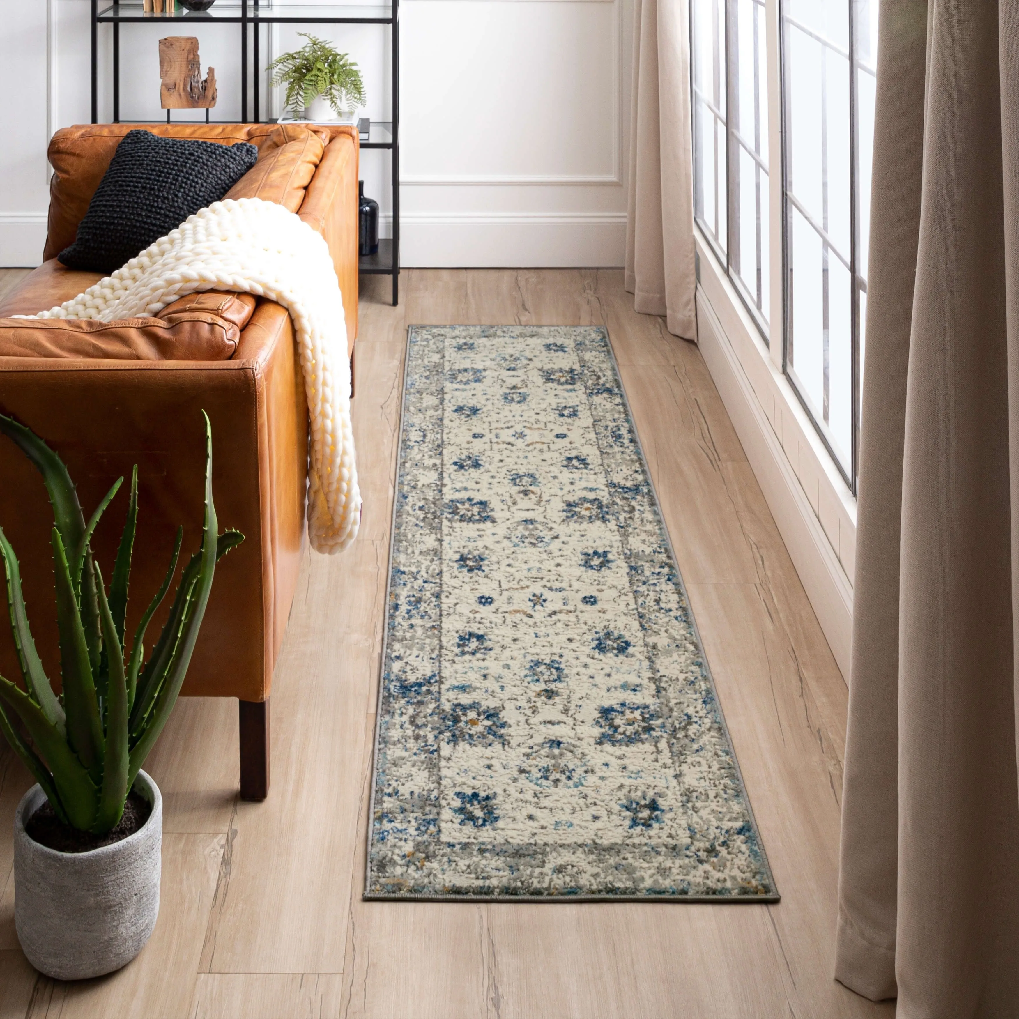 Mohawk Home Fredia Floral Ornamental Woven Area Rug
