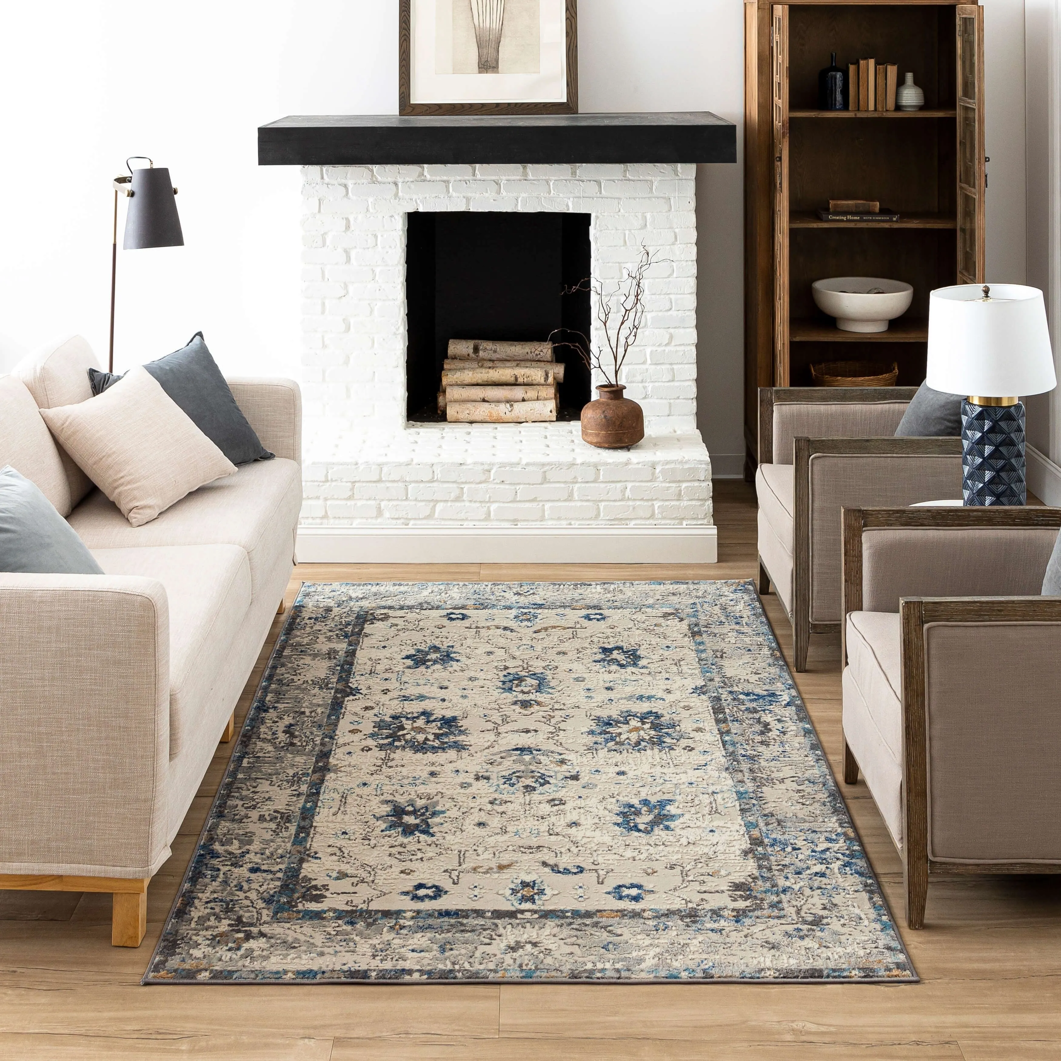 Mohawk Home Fredia Floral Ornamental Woven Area Rug