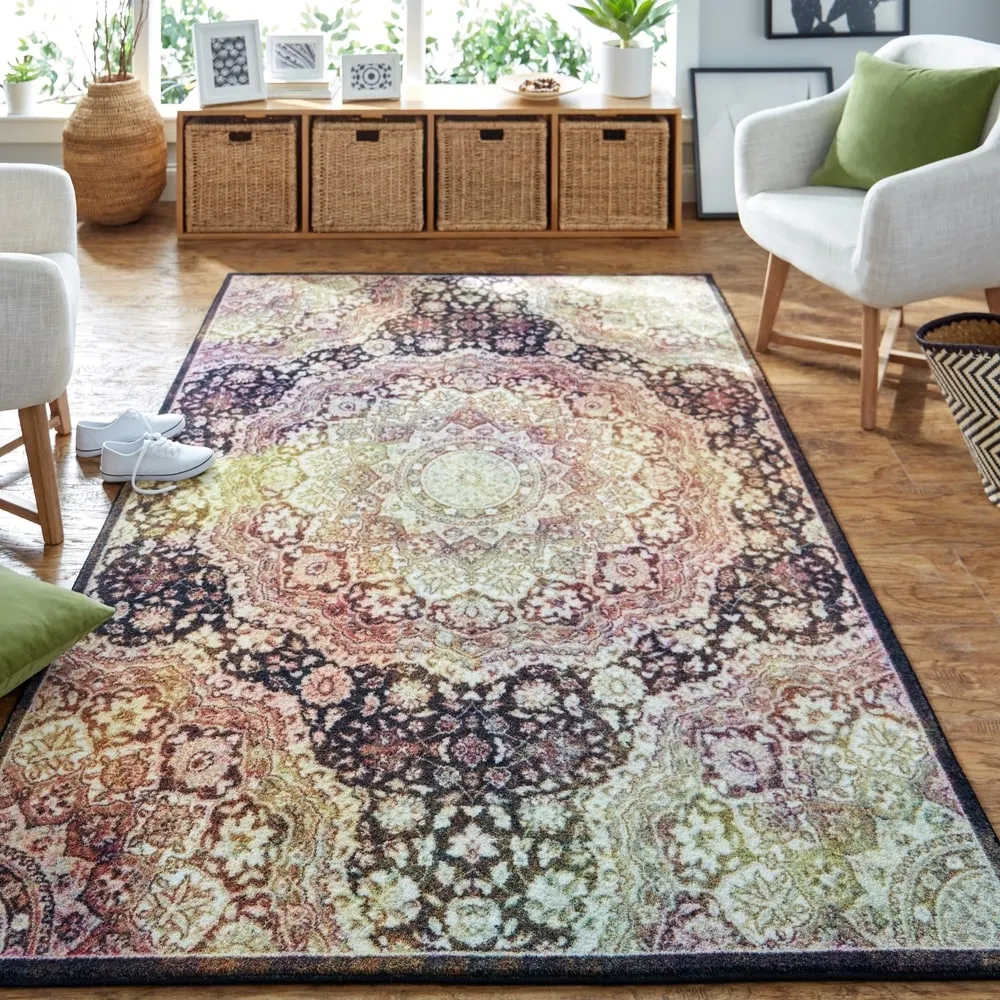 Mohawk Home Joliet Boho Floral Medallion Area Rug