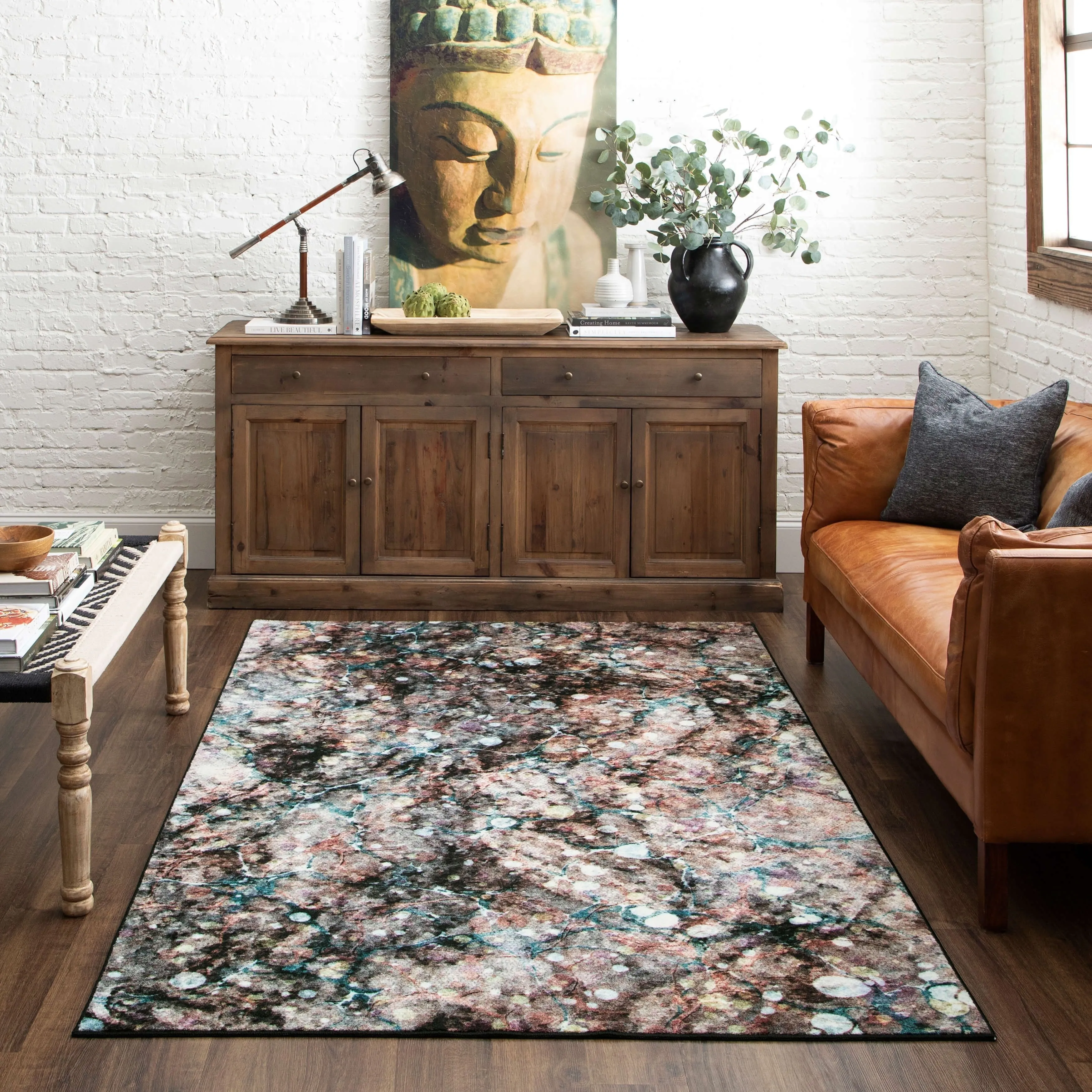 Mohawk Home Layered Marble Abstract Area Rug