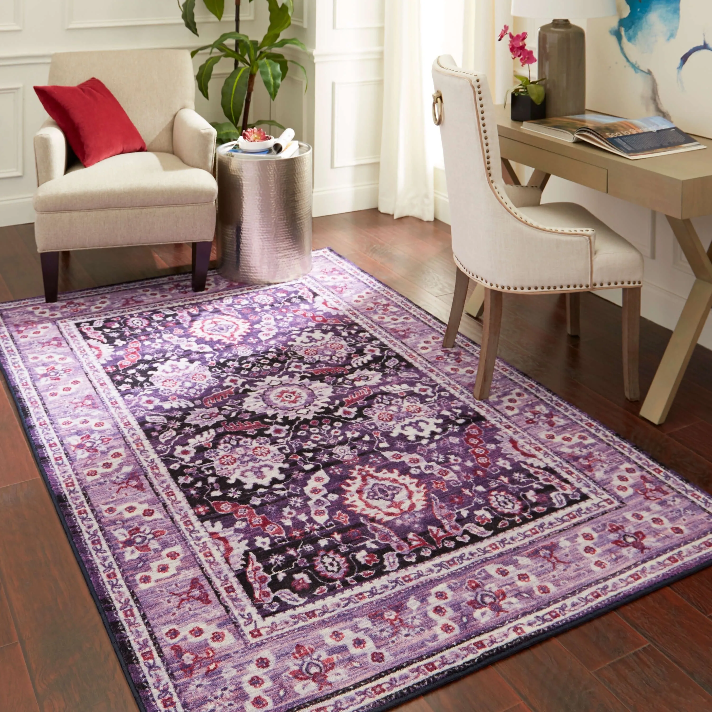 Mohawk Home Marshall Traditional Floral Ornamental Area Rug