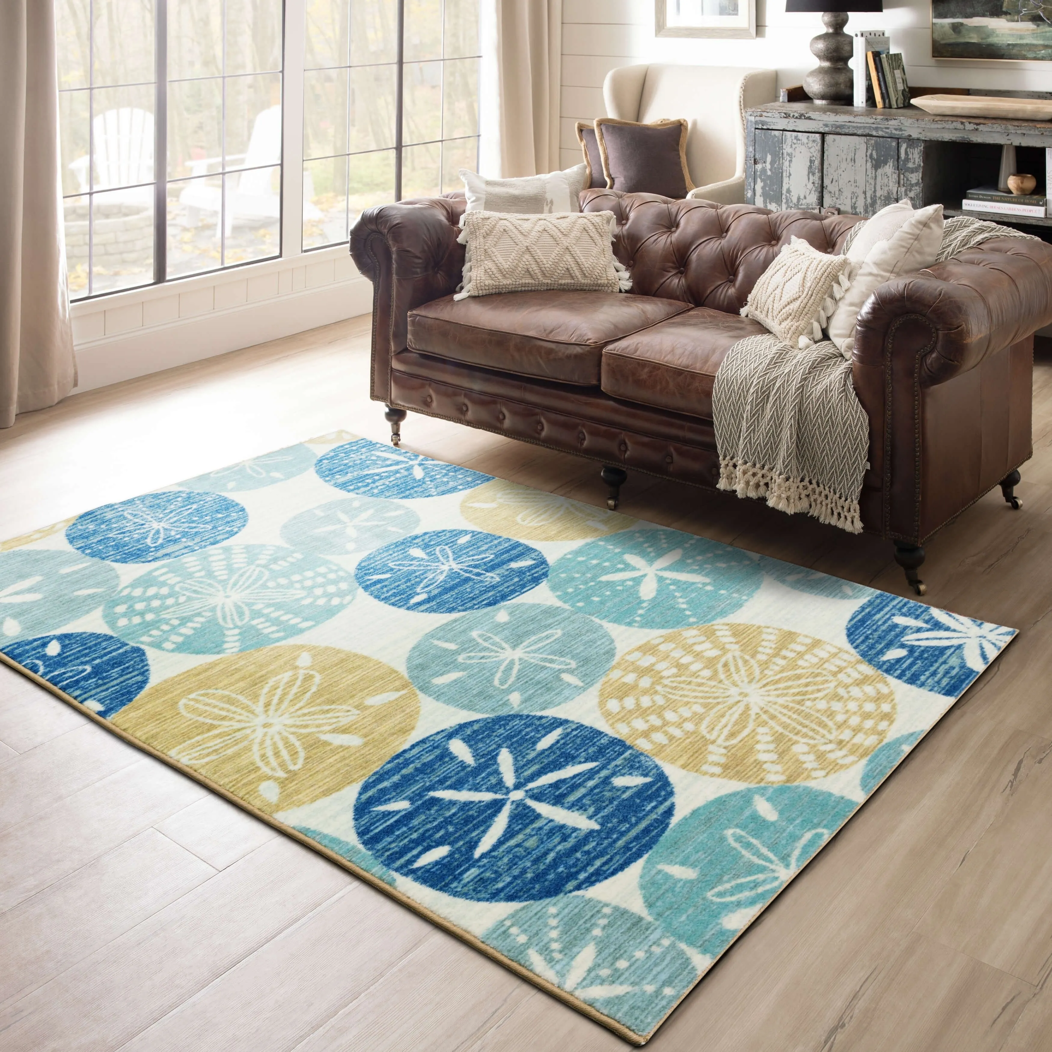 Mohawk home Multi Sand Dollar Tan Area Rug