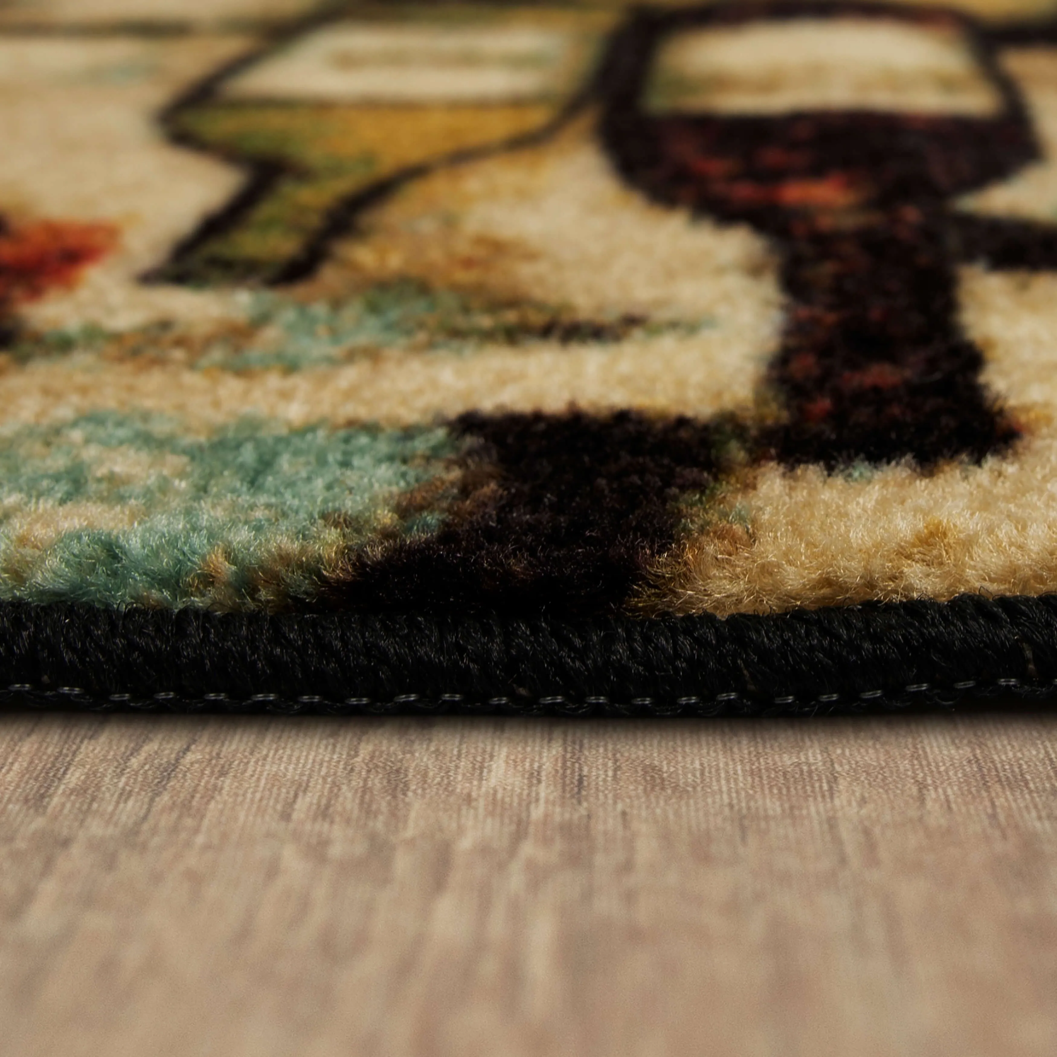 Mohawk Home New Wave Wine and Glasses Kitchen Mat