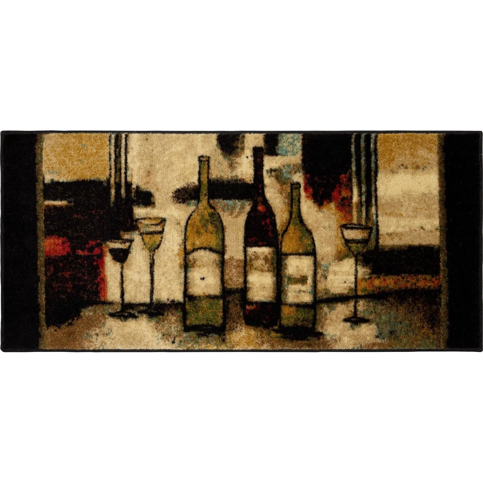 Mohawk Home New Wave Wine and Glasses Kitchen Mat