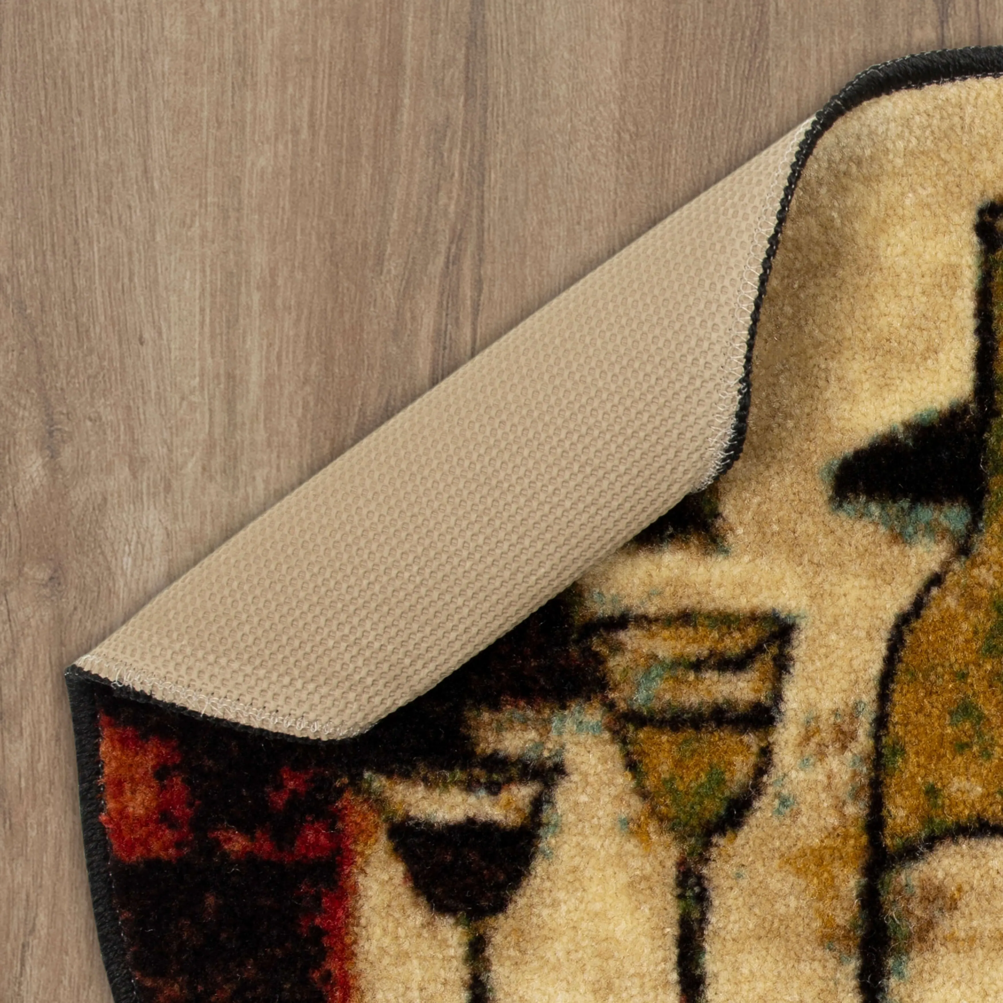 Mohawk Home New Wave Wine and Glasses Kitchen Mat