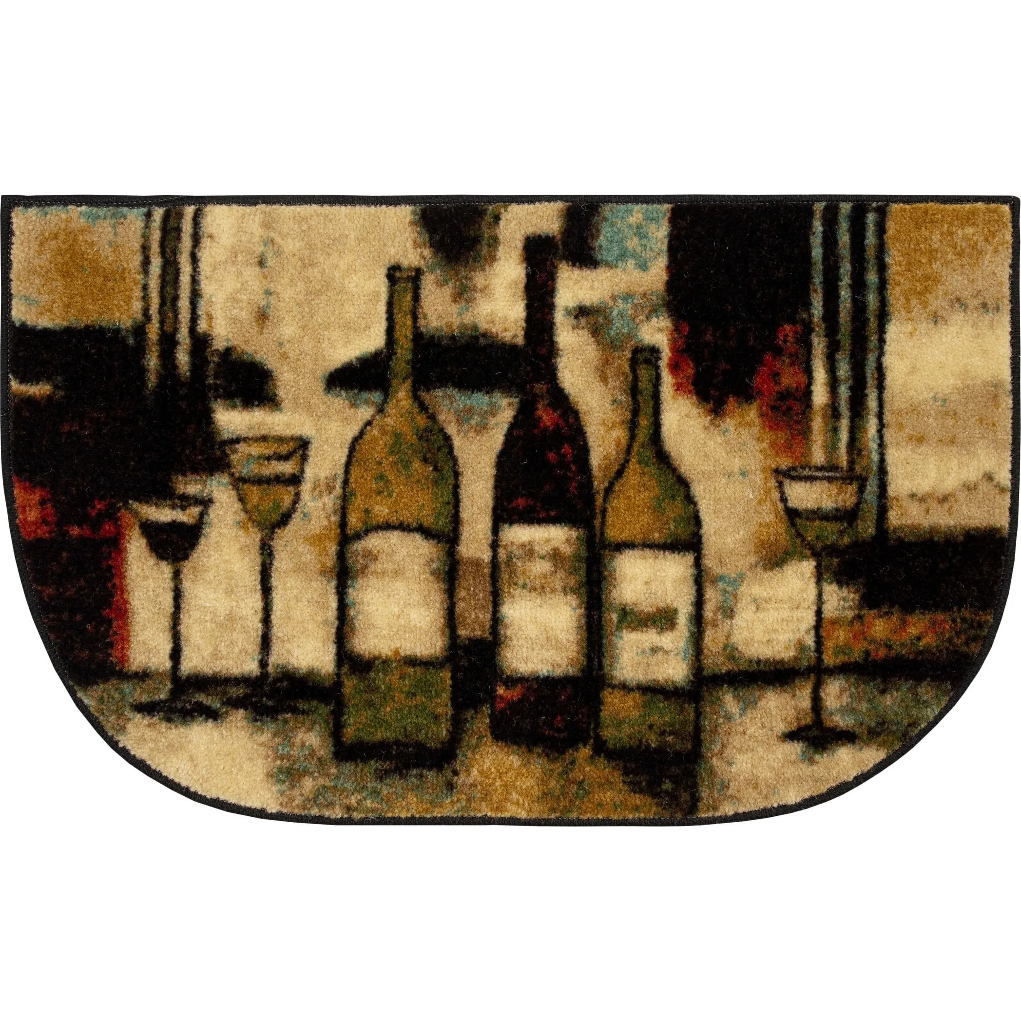 Mohawk Home New Wave Wine and Glasses Kitchen Mat