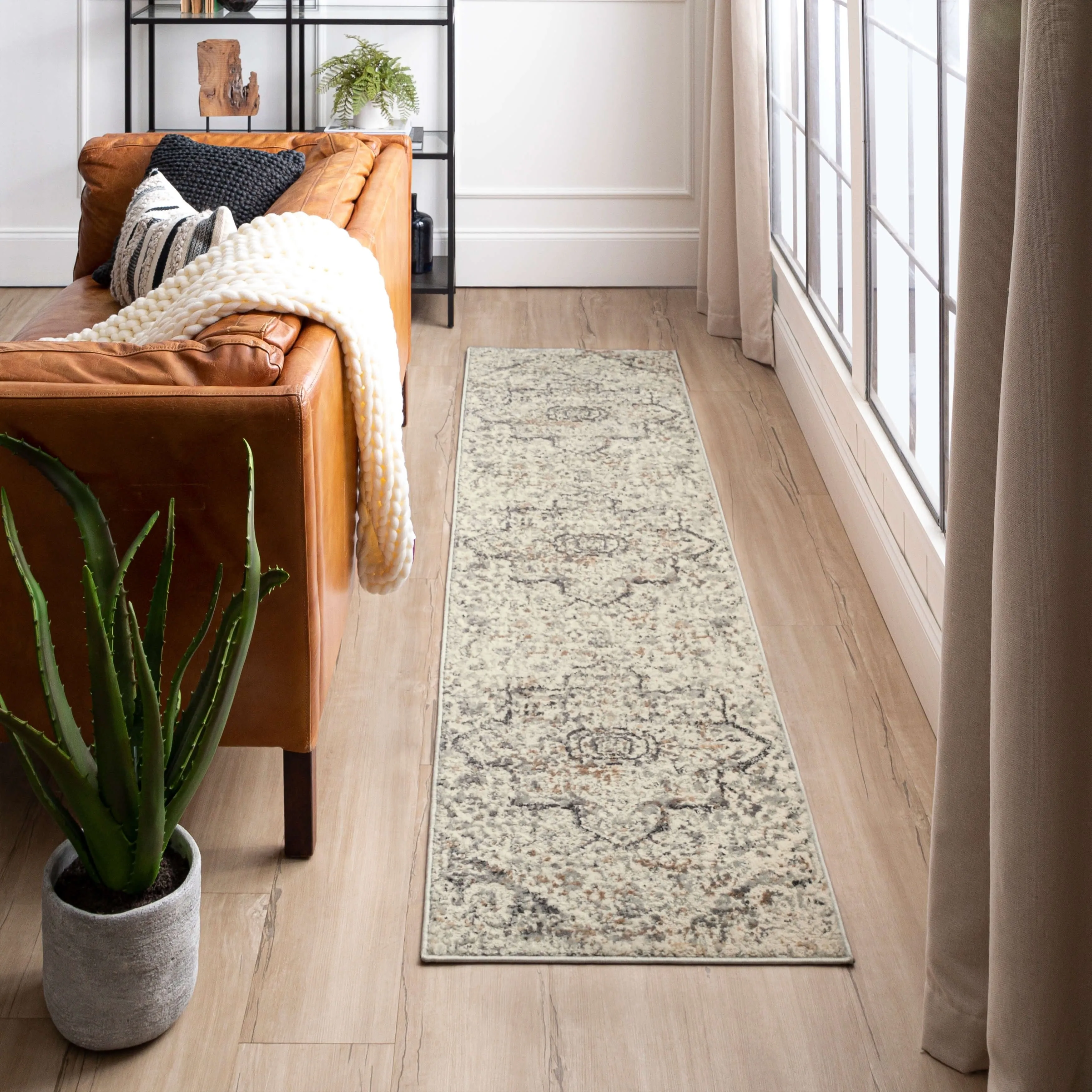 Mohawk Home Paris Floral Ornamental Medallion Woven Area Rug
