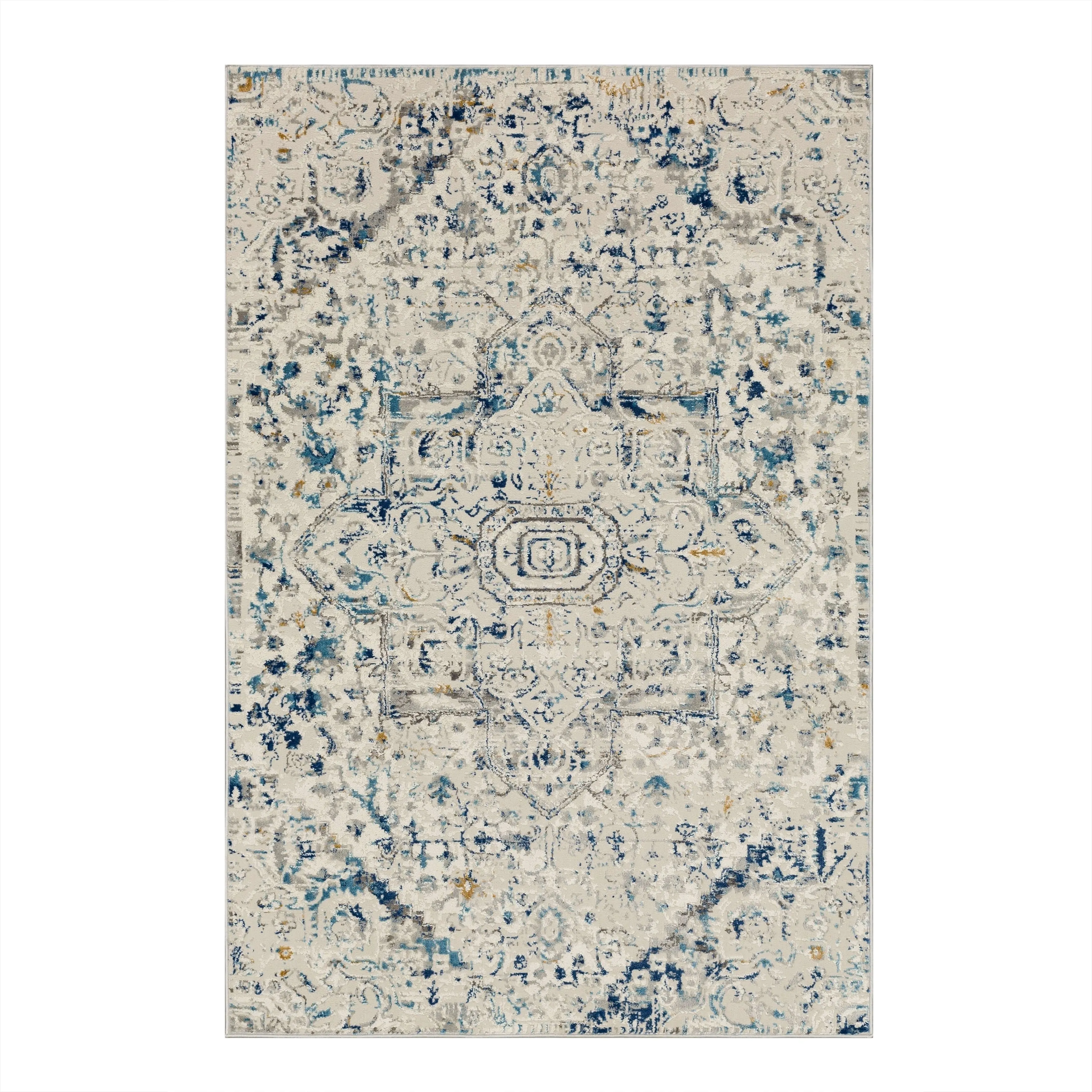 Mohawk Home Paris Floral Ornamental Medallion Woven Area Rug