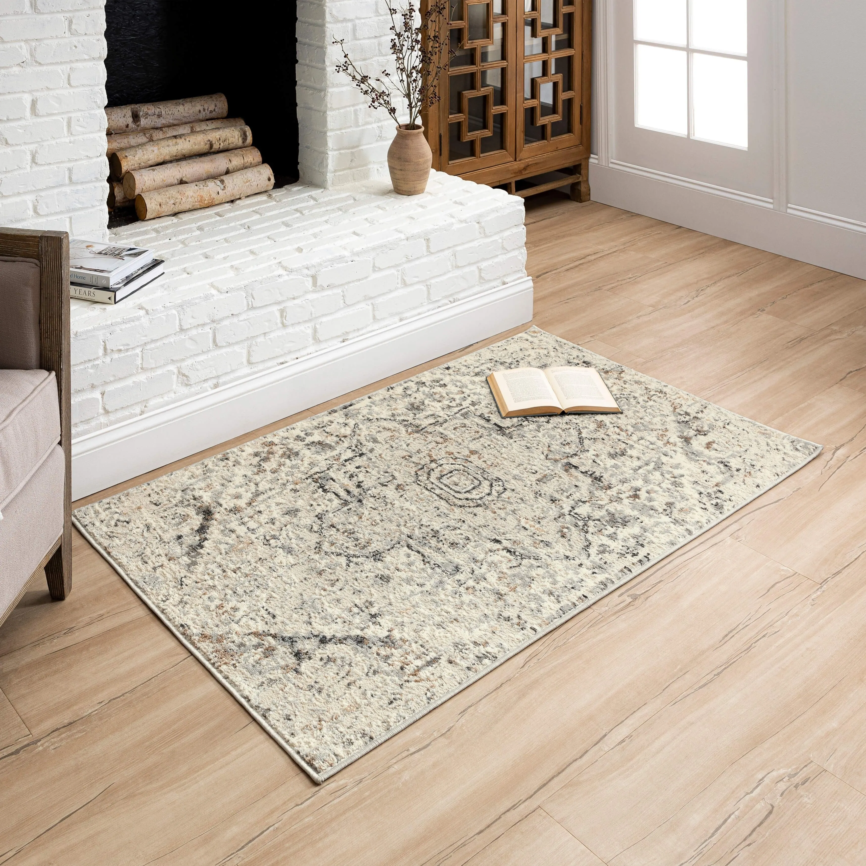 Mohawk Home Paris Floral Ornamental Medallion Woven Area Rug