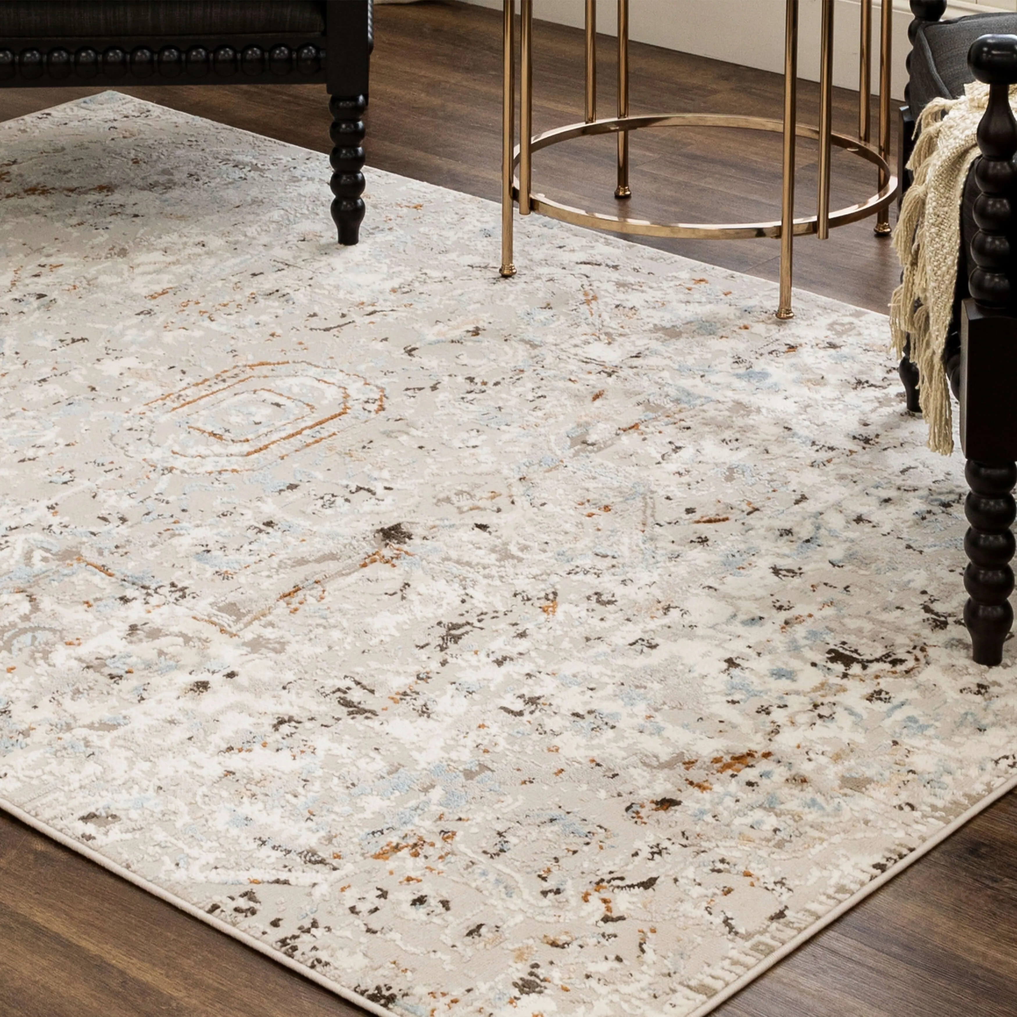 Mohawk Home Paris Floral Ornamental Medallion Woven Area Rug