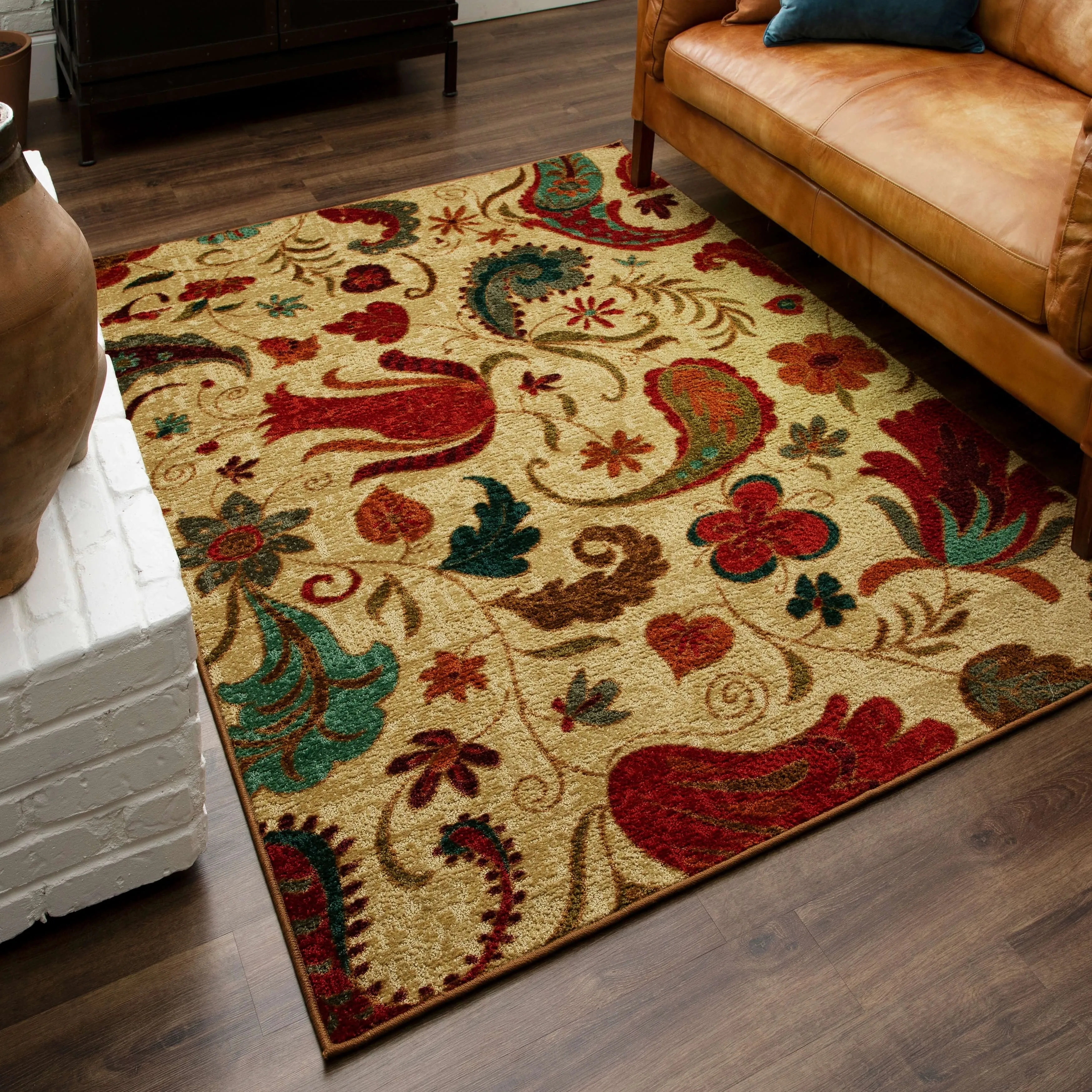 Mohawk Home Strata Tropical Floral Paisley Area Rug