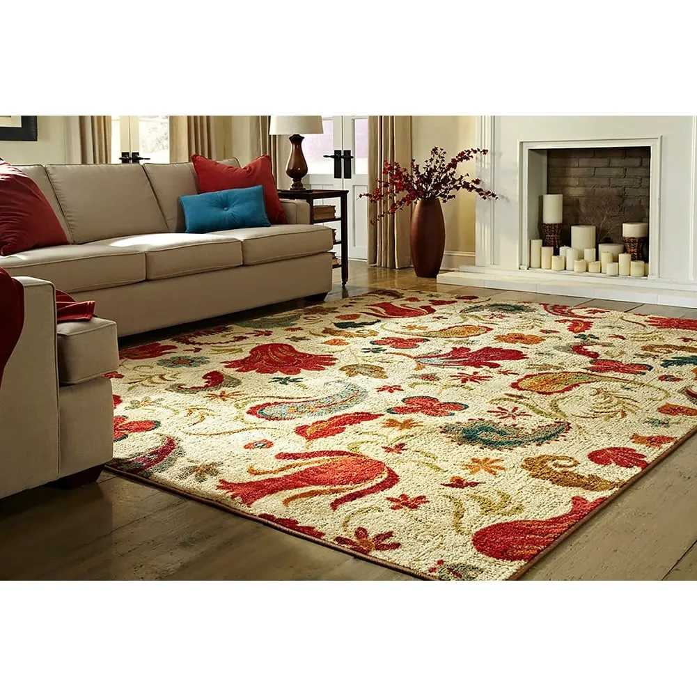 Mohawk Home Strata Tropical Floral Paisley Area Rug