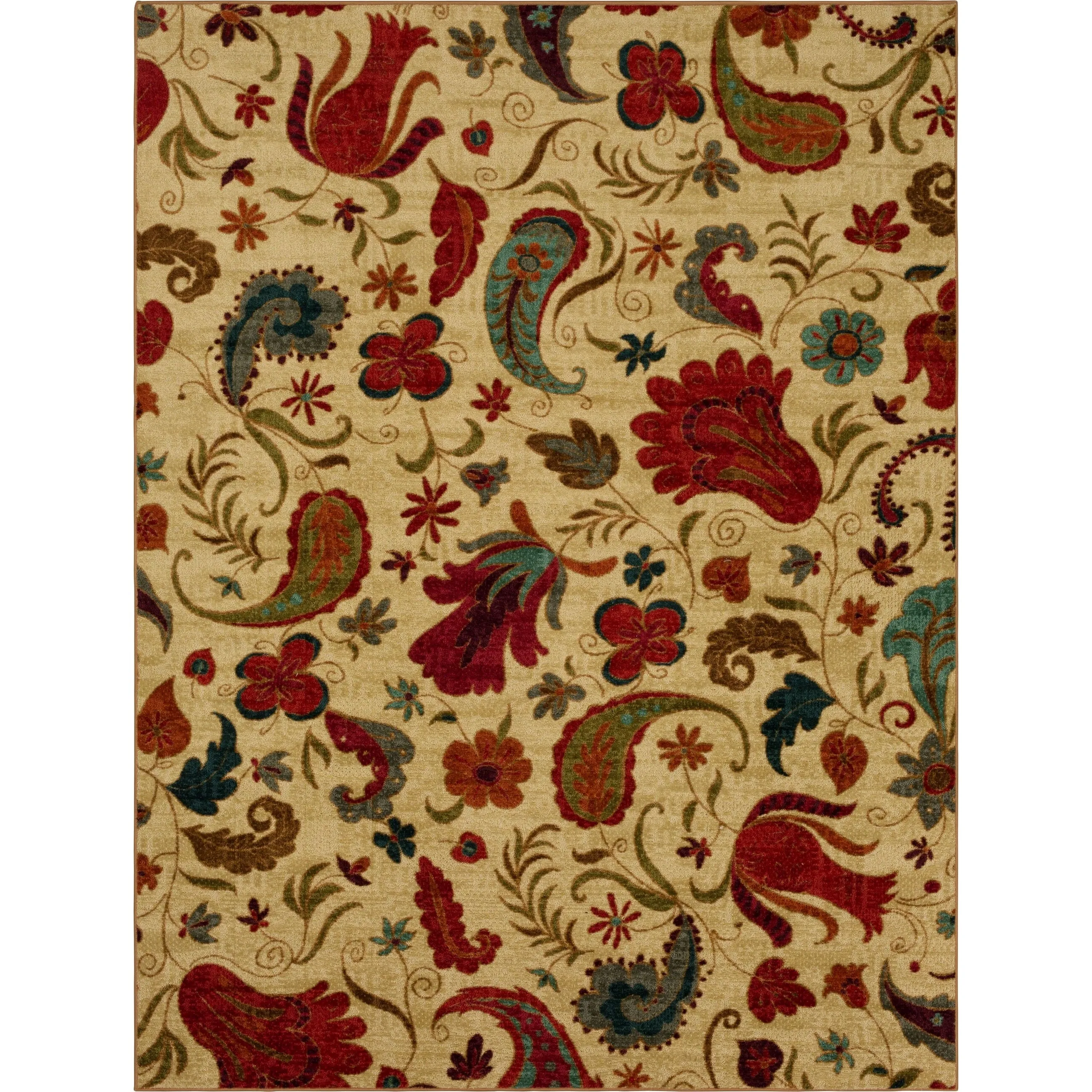 Mohawk Home Strata Tropical Floral Paisley Area Rug