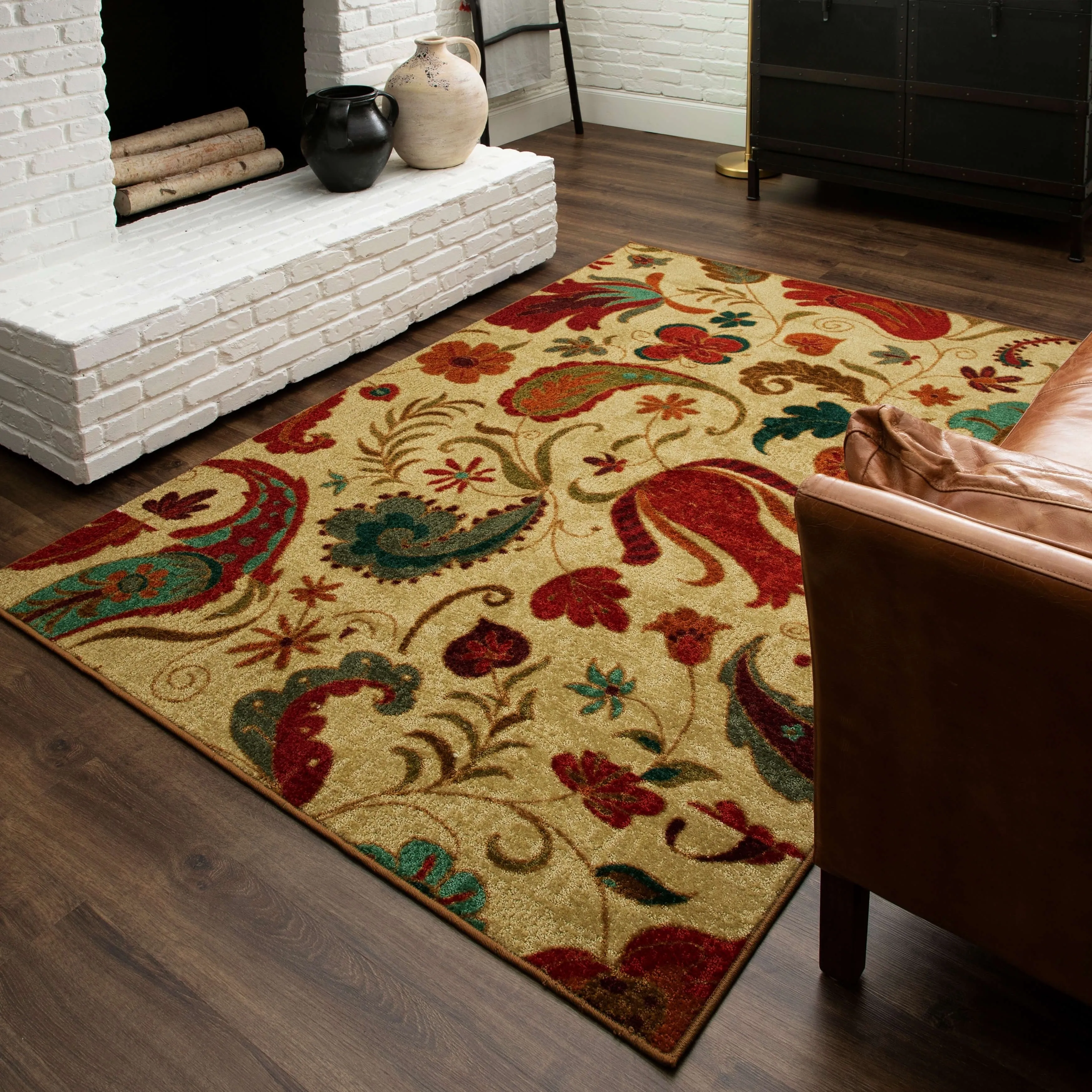 Mohawk Home Strata Tropical Floral Paisley Area Rug