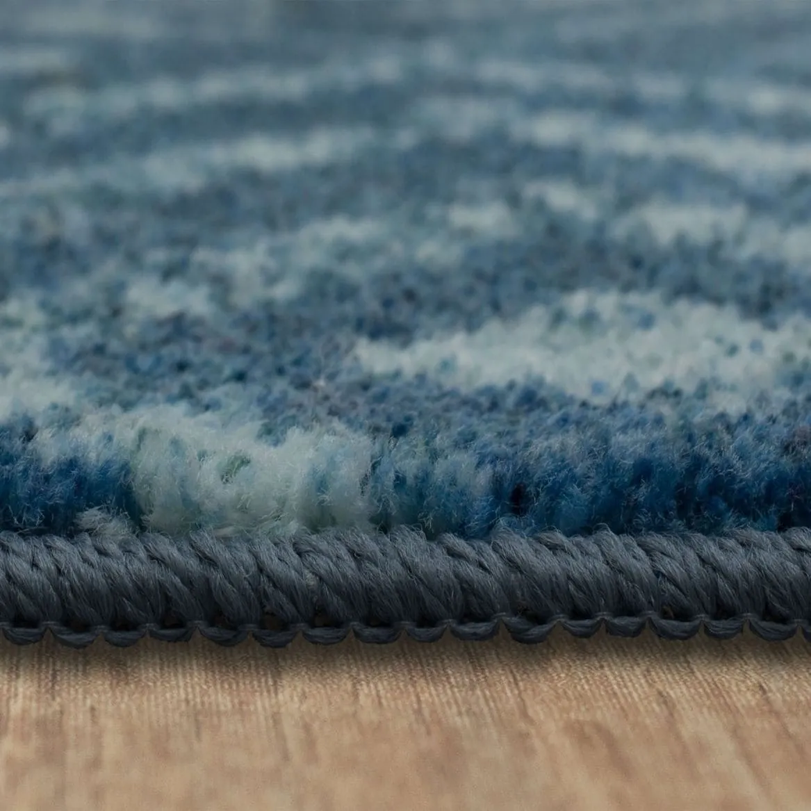 Mohawk Home Teal Geometric Distressed Diamond Area Rug