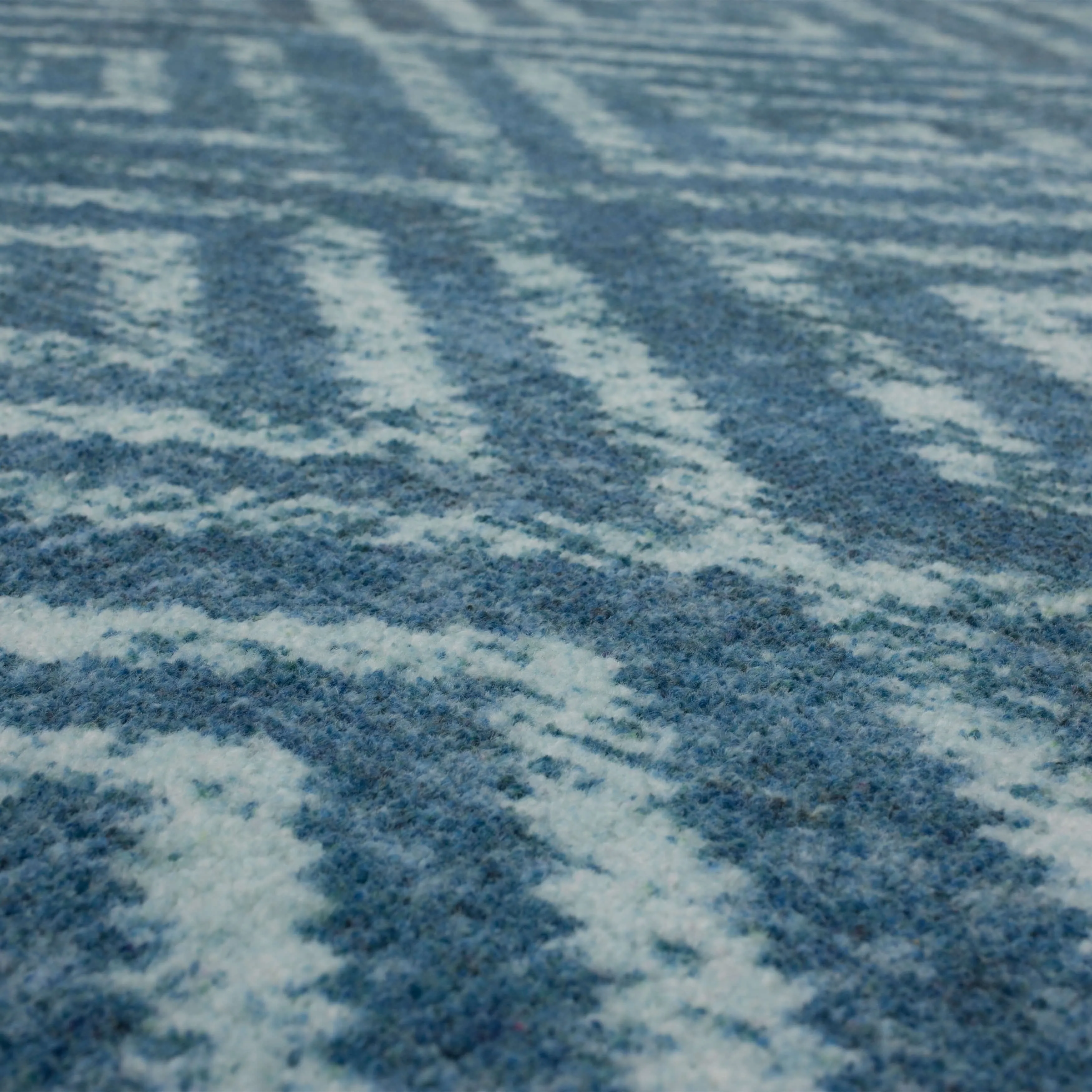 Mohawk Home Teal Geometric Distressed Diamond Area Rug