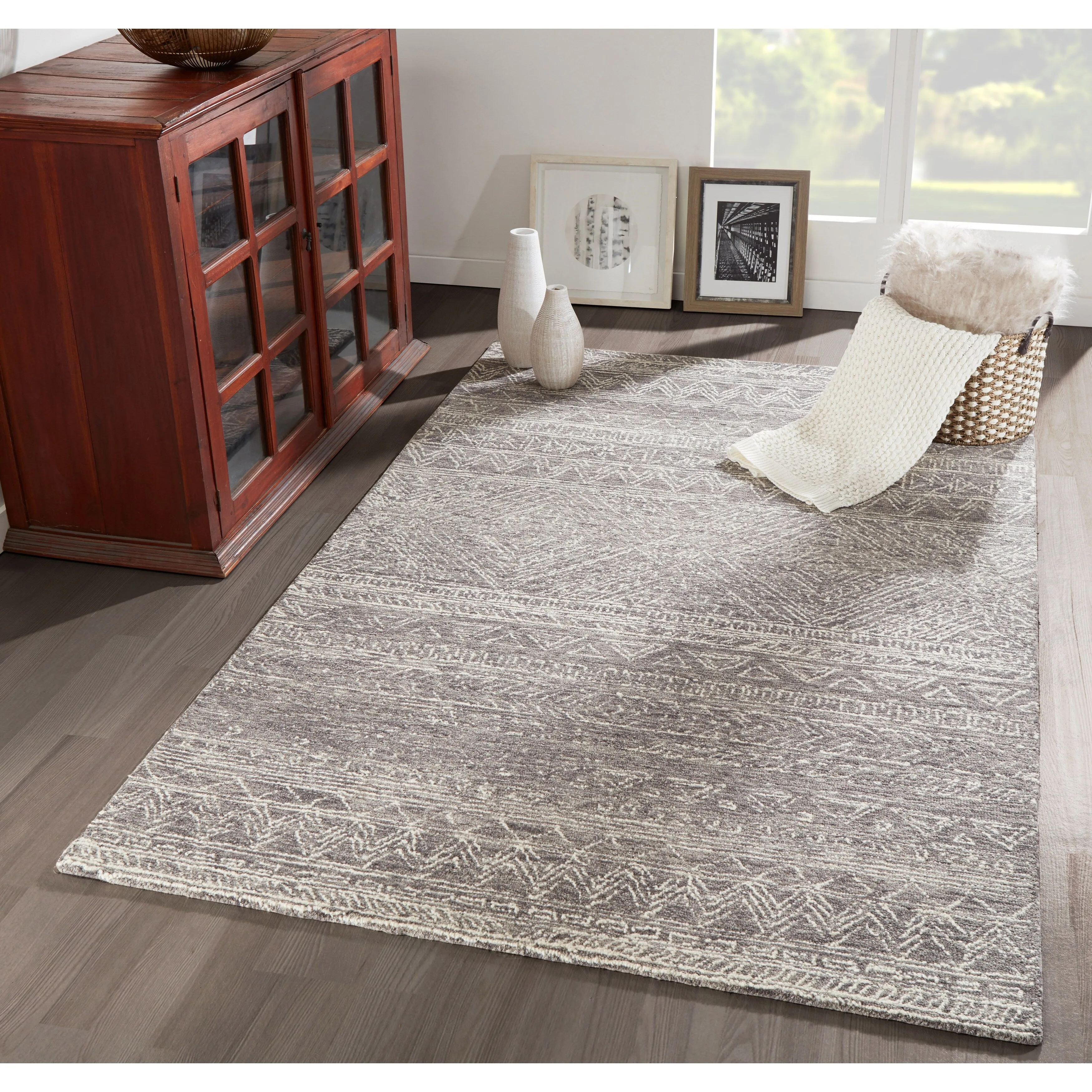 Momeni Mallorca Hand-hooked Geometric Wool Area Rug