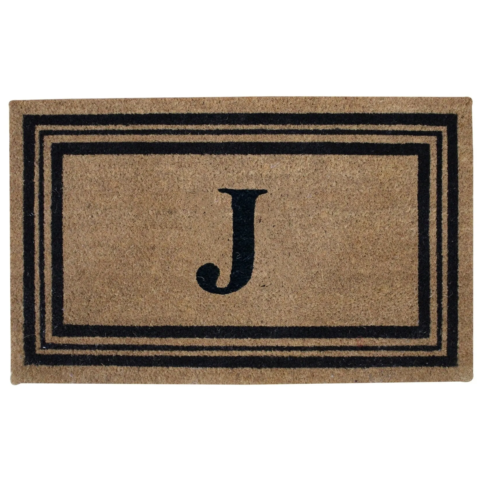 Monogram Printed Coir Doormat Welcome Mat Outdoor Rug Durable. Non slip Letters 18x28