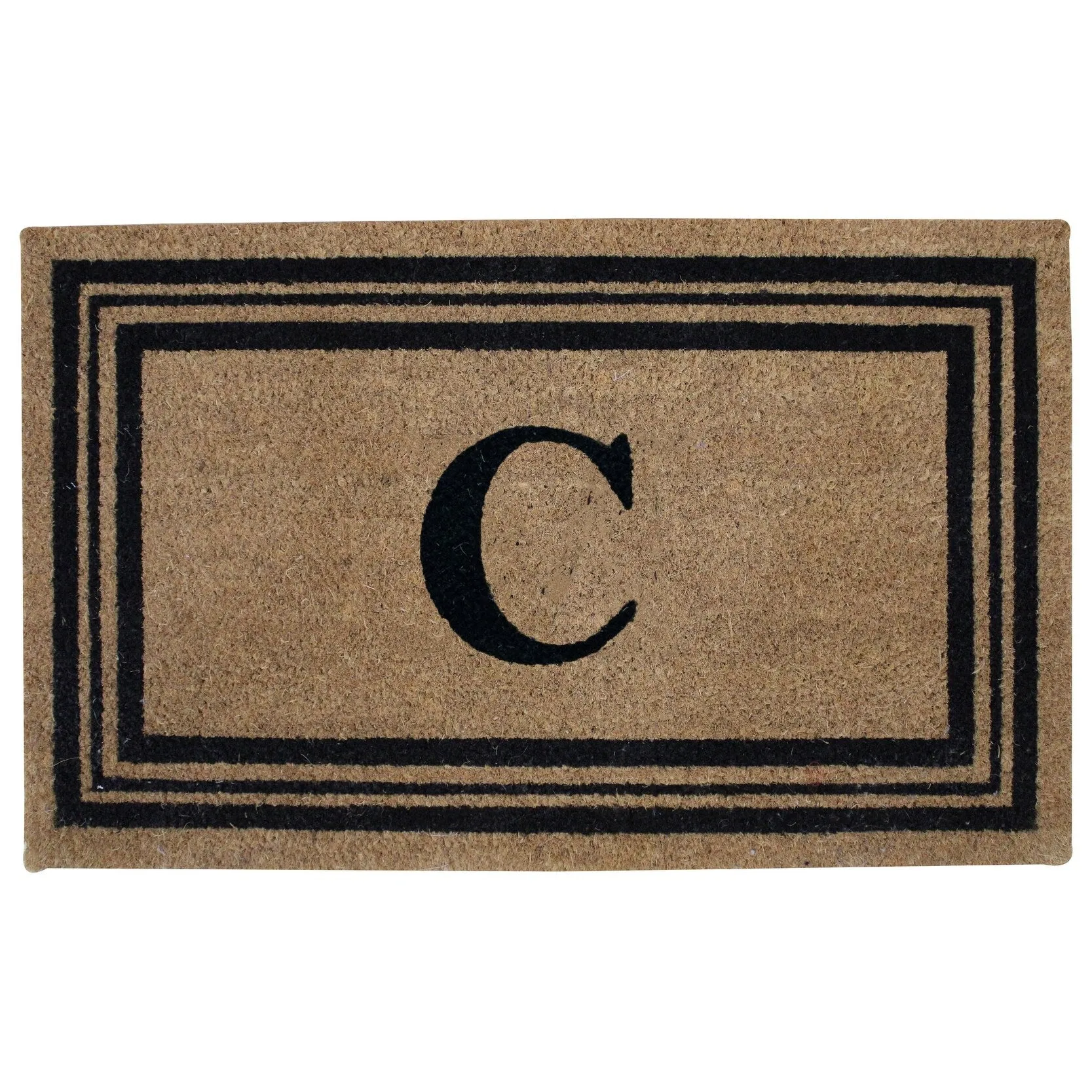 Monogram Printed Coir Doormat Welcome Mat Outdoor Rug Durable. Non slip Letters 18x28