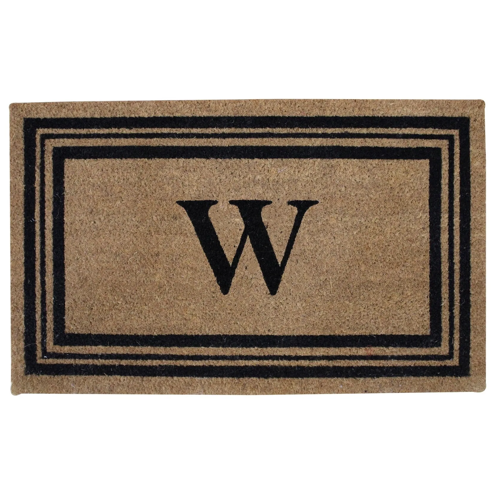 Monogram Printed Coir Doormat Welcome Mat Outdoor Rug Durable. Non slip Letters 18x28
