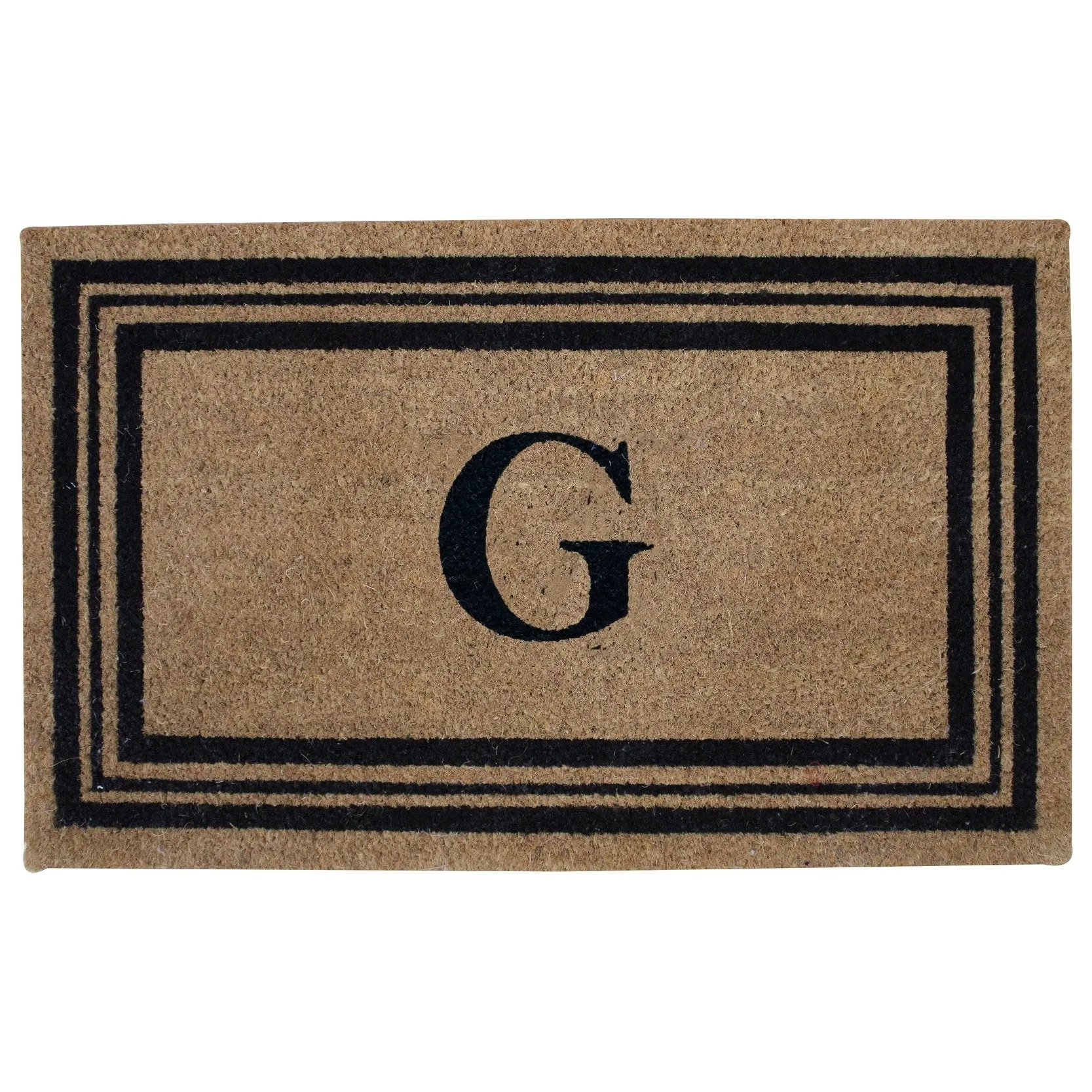 Monogram Printed Coir Doormat Welcome Mat Outdoor Rug Durable. Non slip Letters 18x28