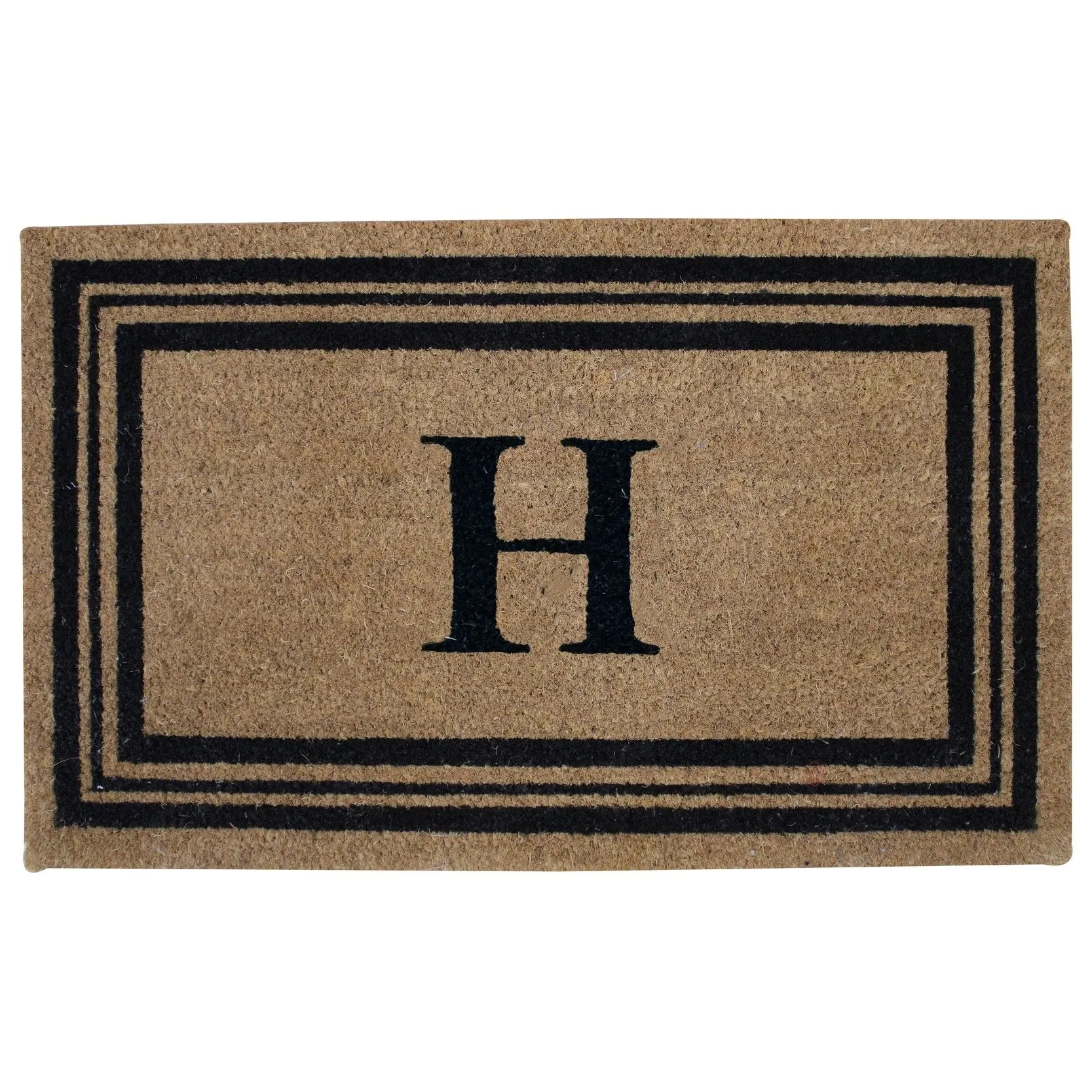 Monogram Printed Coir Doormat Welcome Mat Outdoor Rug Durable. Non slip Letters 18x28