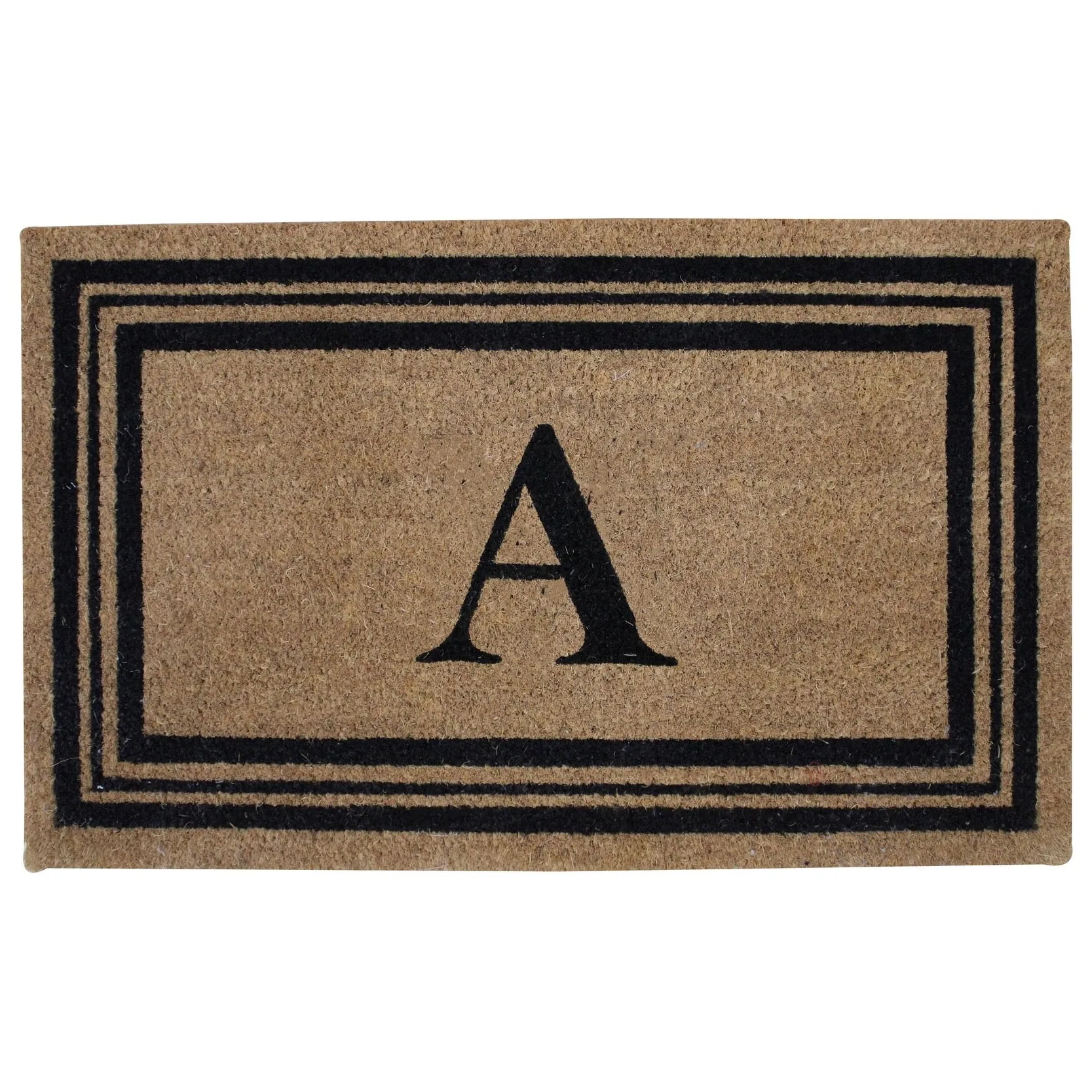 Monogram Printed Coir Doormat Welcome Mat Outdoor Rug Durable. Non slip Letters 18x28