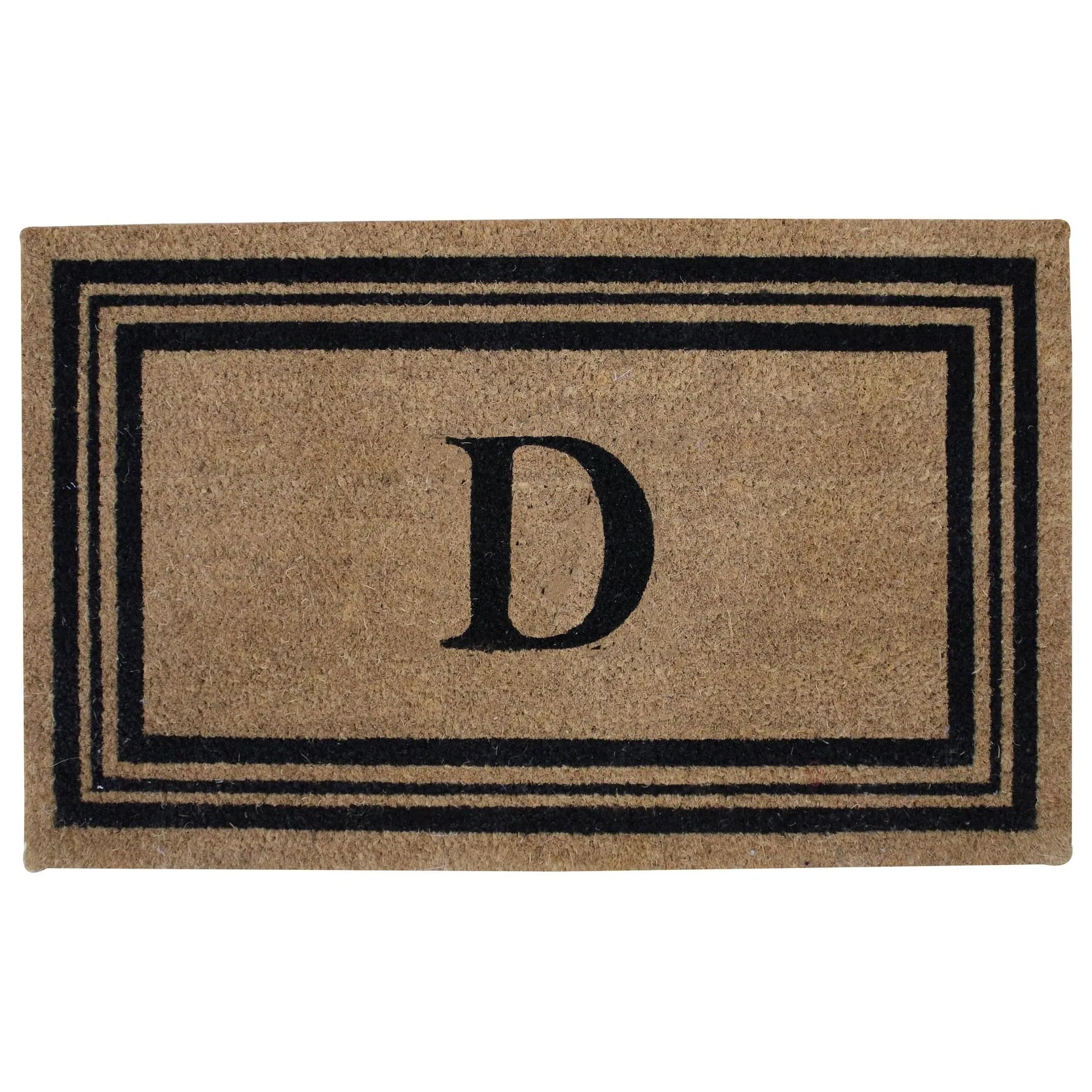 Monogram Printed Coir Doormat Welcome Mat Outdoor Rug Durable. Non slip Letters 18x28