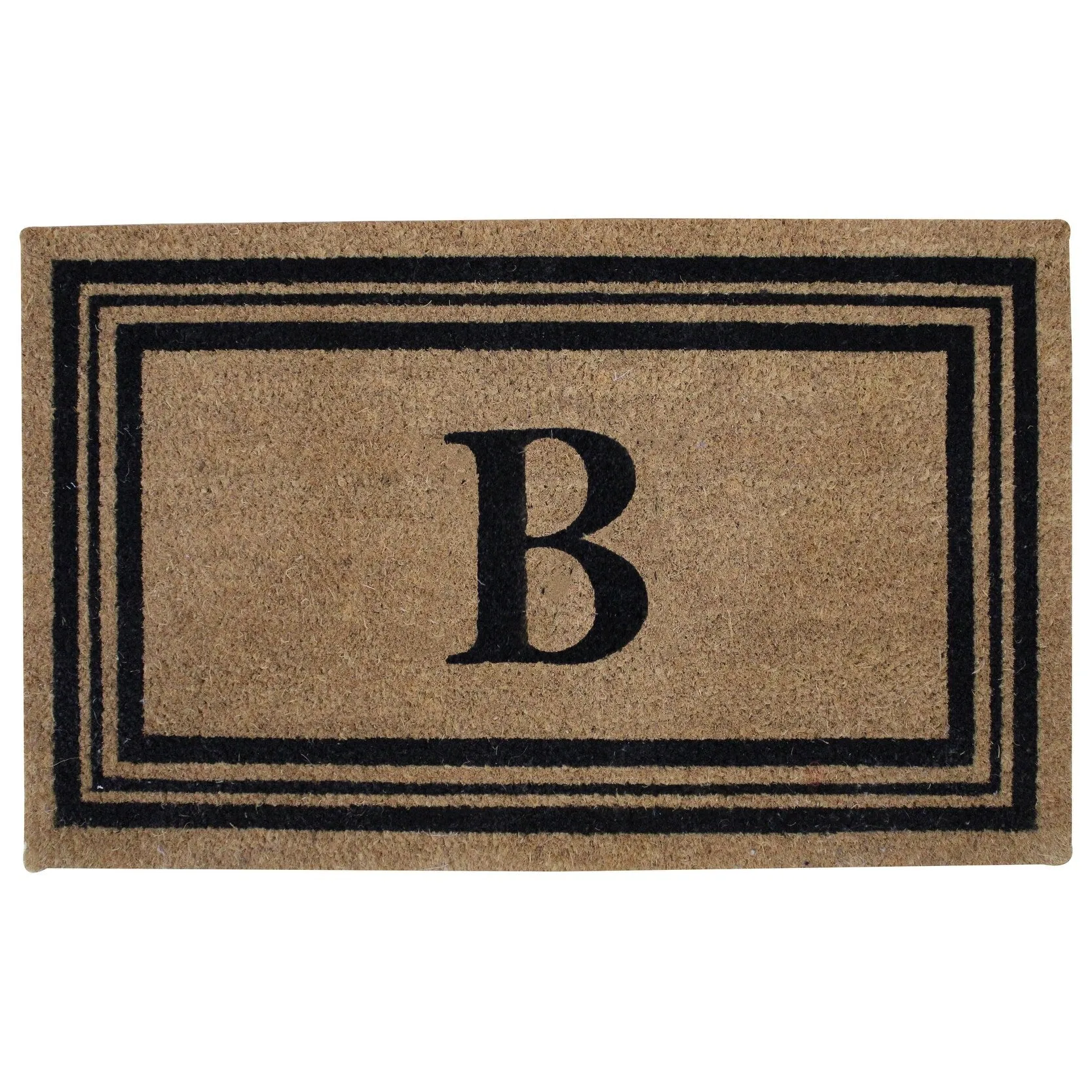 Monogram Printed Coir Doormat Welcome Mat Outdoor Rug Durable. Non slip Letters 18x28