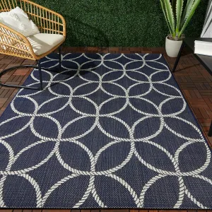 Murphy Nautical Medallion Indoor/Outdoor Area Rug