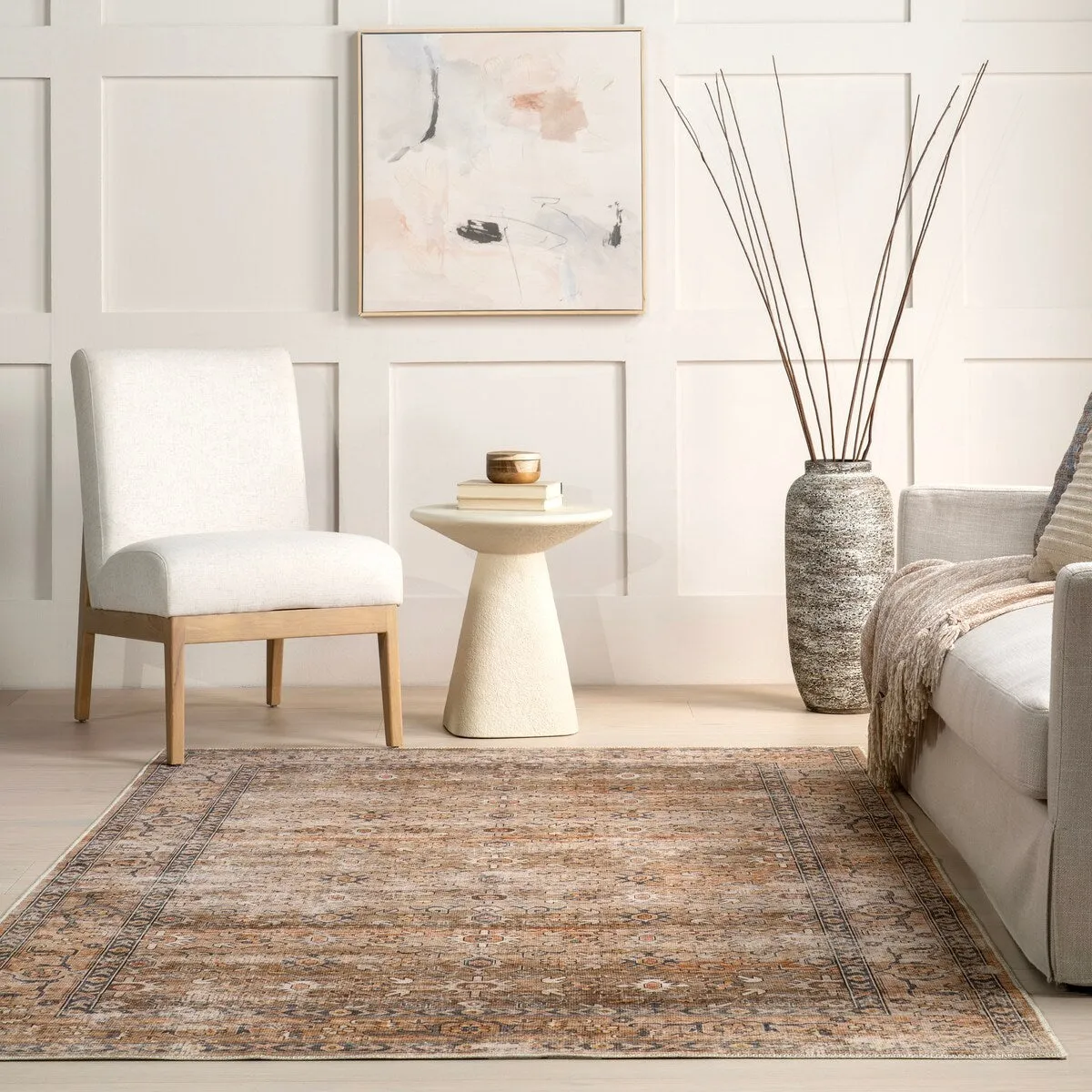 Myrtle Vintage Machine Washable Area Rug