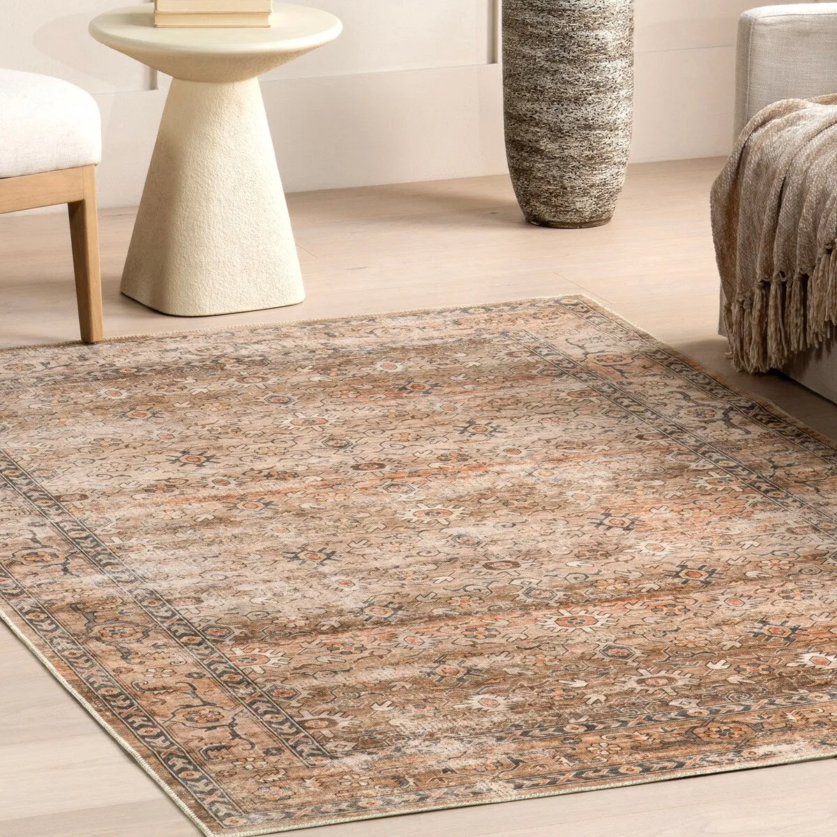 Myrtle Vintage Machine Washable Area Rug