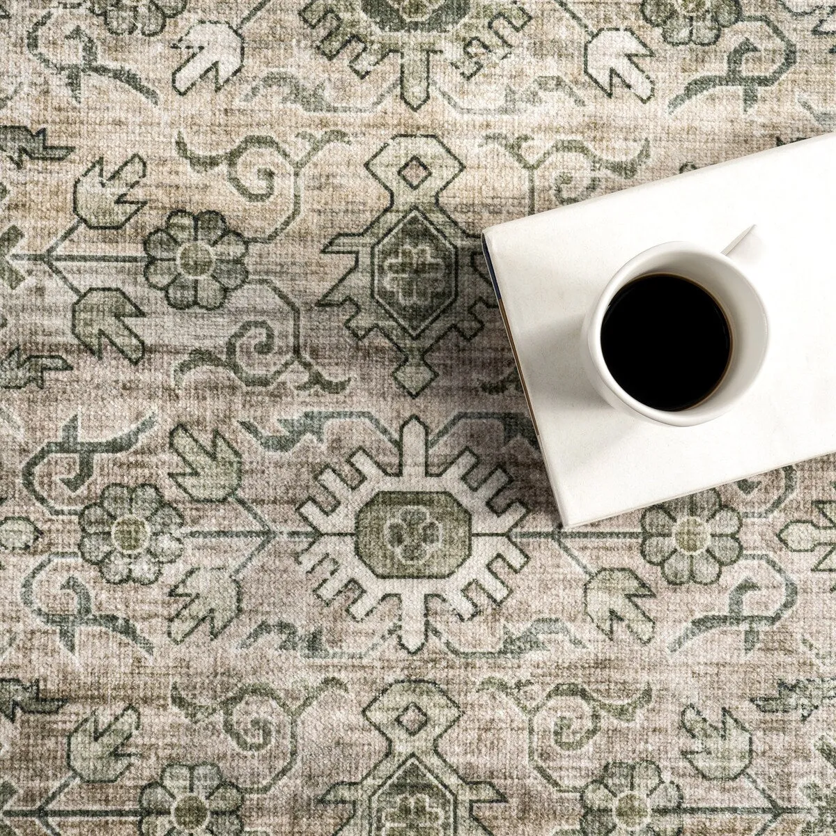 Myrtle Vintage Machine Washable Area Rug