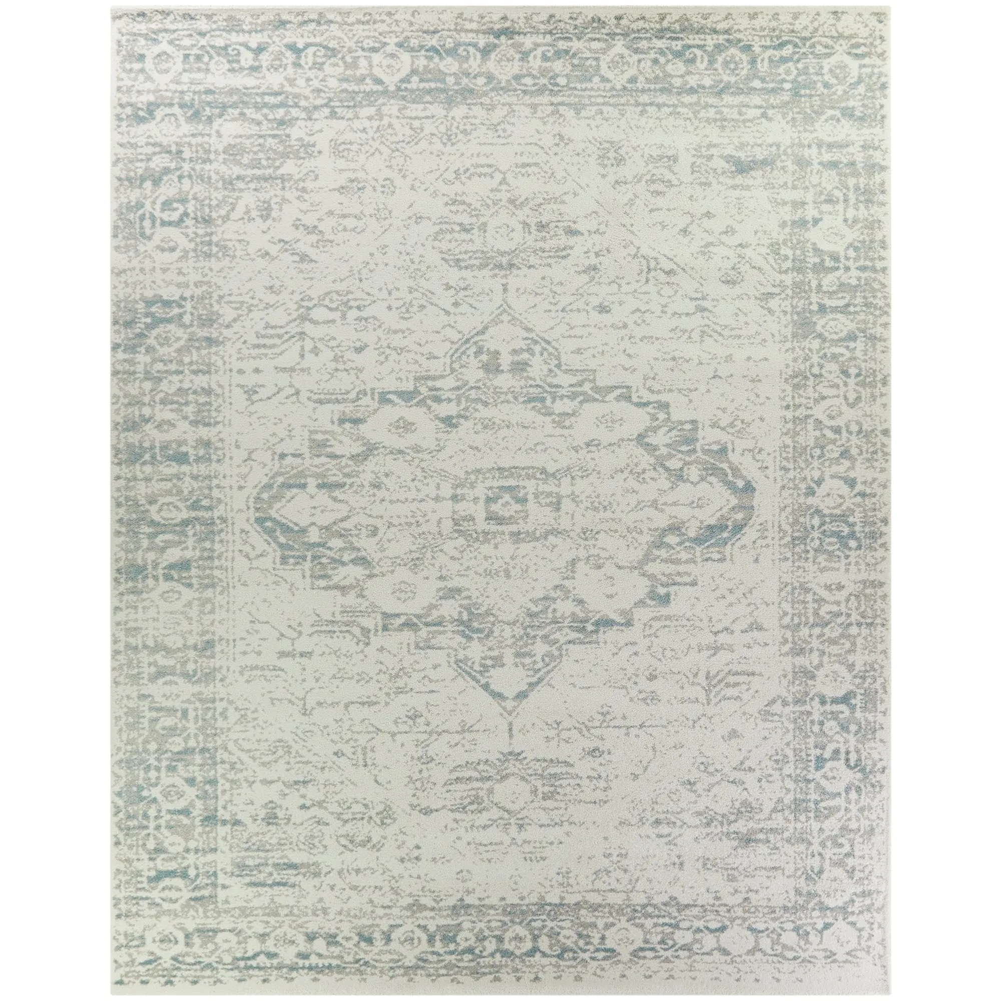 Nafisa Distressed Medallion Area Rug