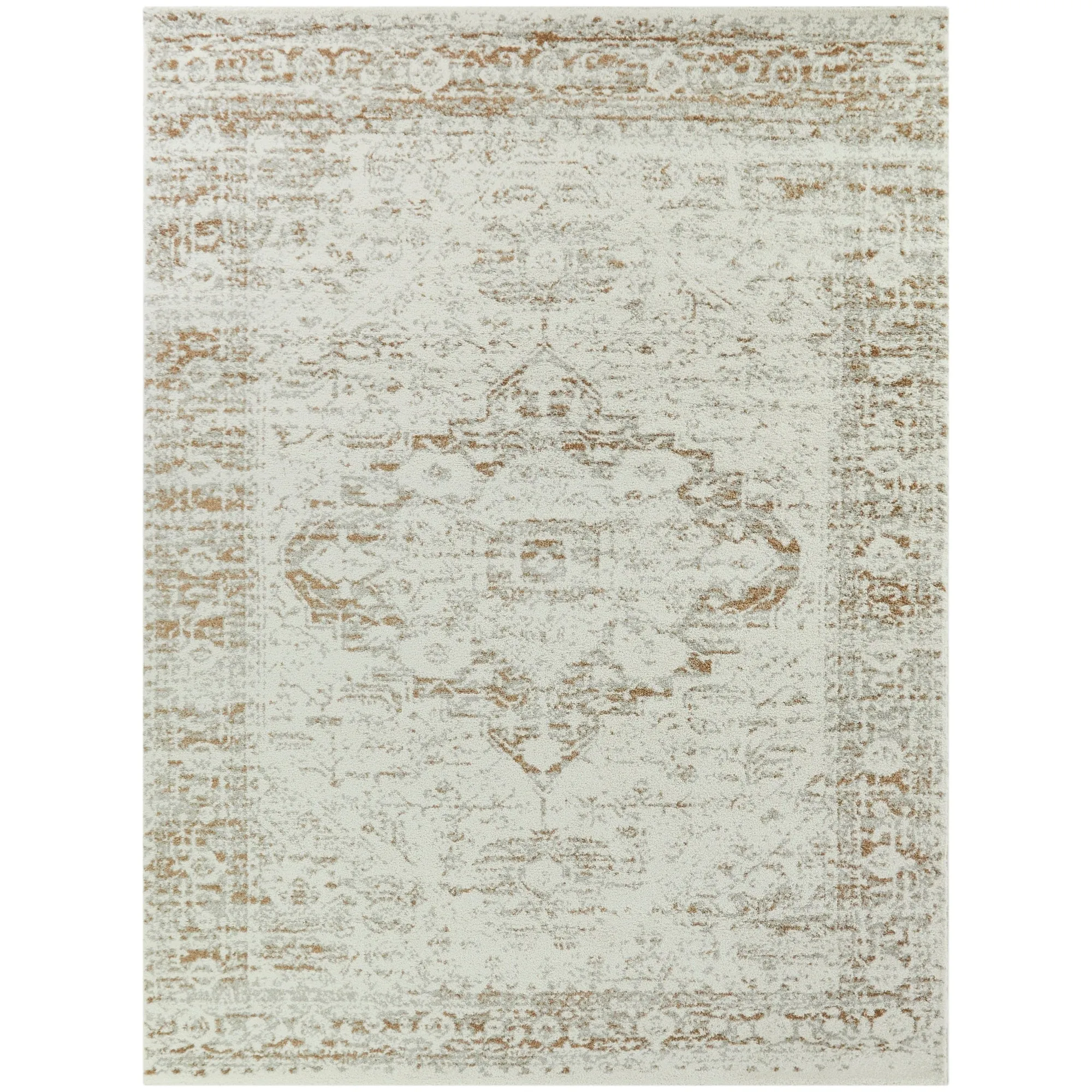 Nafisa Distressed Medallion Area Rug