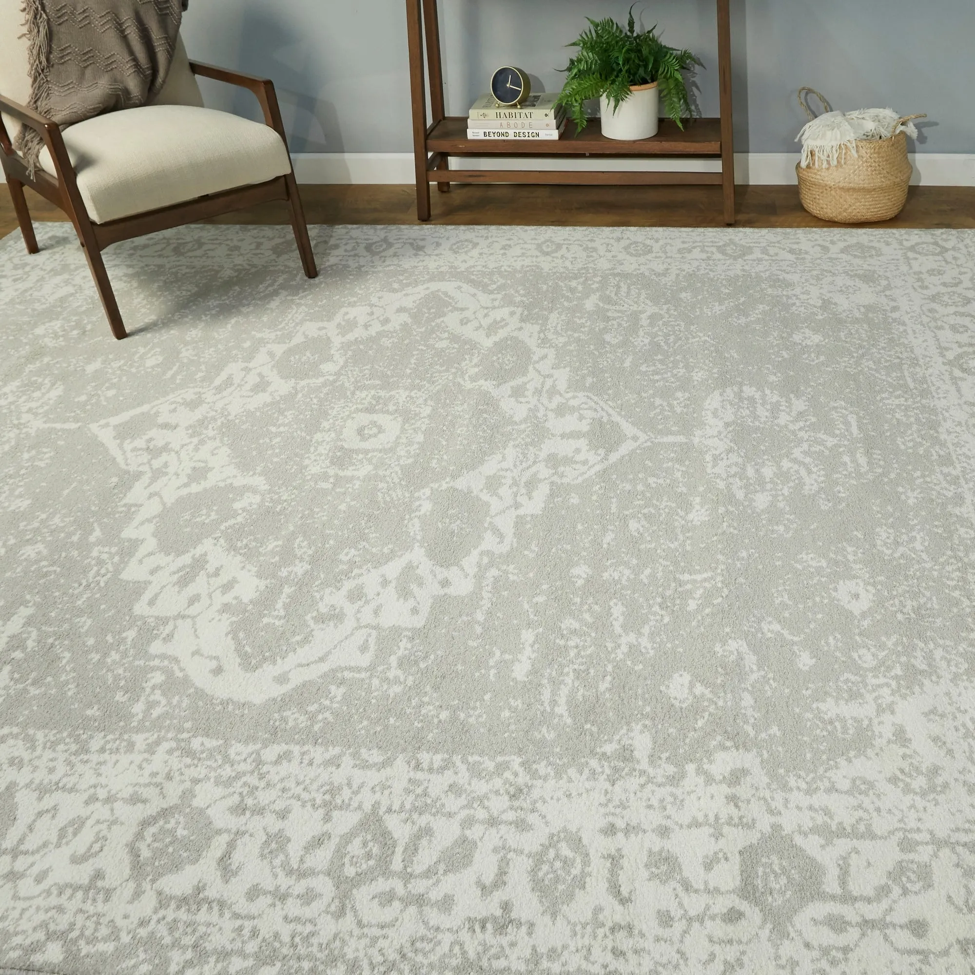 Nafisa Distressed Medallion Area Rug