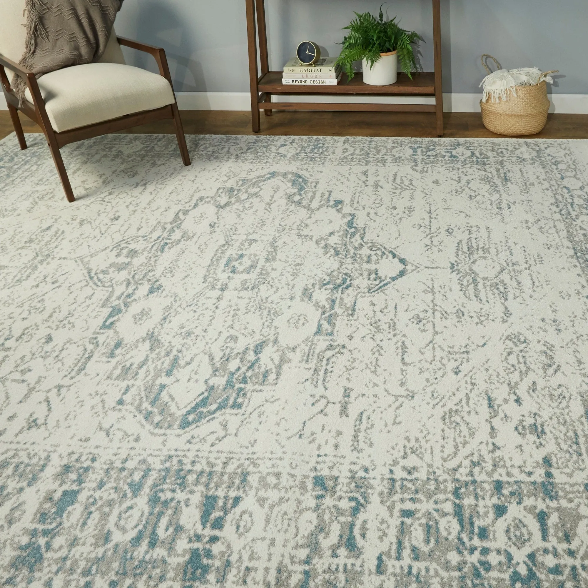 Nafisa Distressed Medallion Area Rug